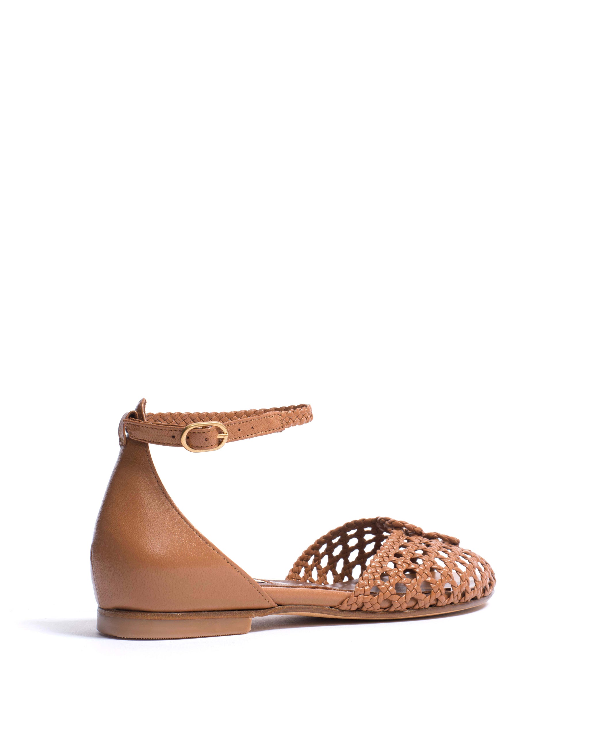 Lucy 10 Hand-braided leather Caramel - Anonymous Copenhagen Flat sandals