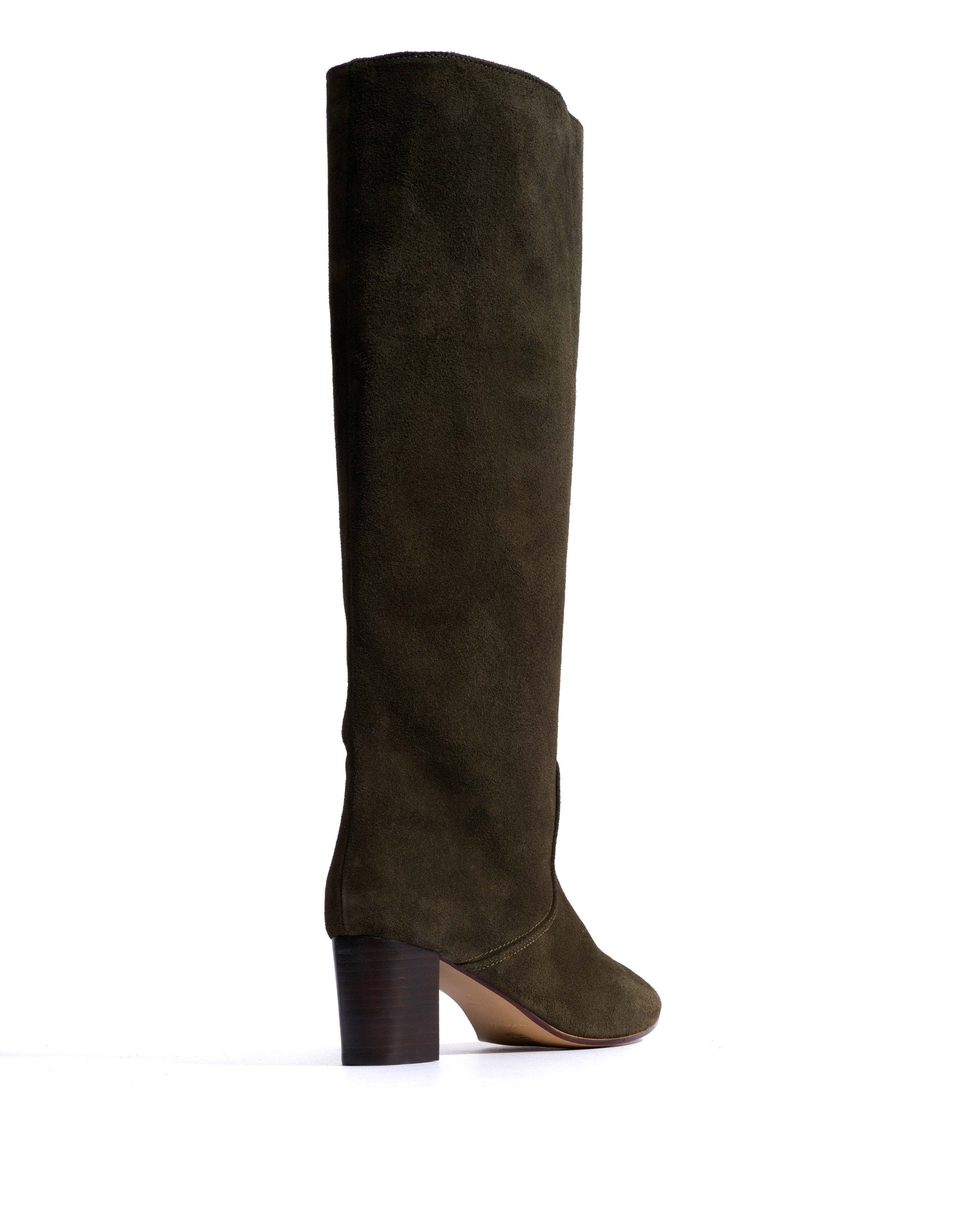 Henriette 60 Calf Suede Moss Green - Anonymous Copenhagen High shaft boots