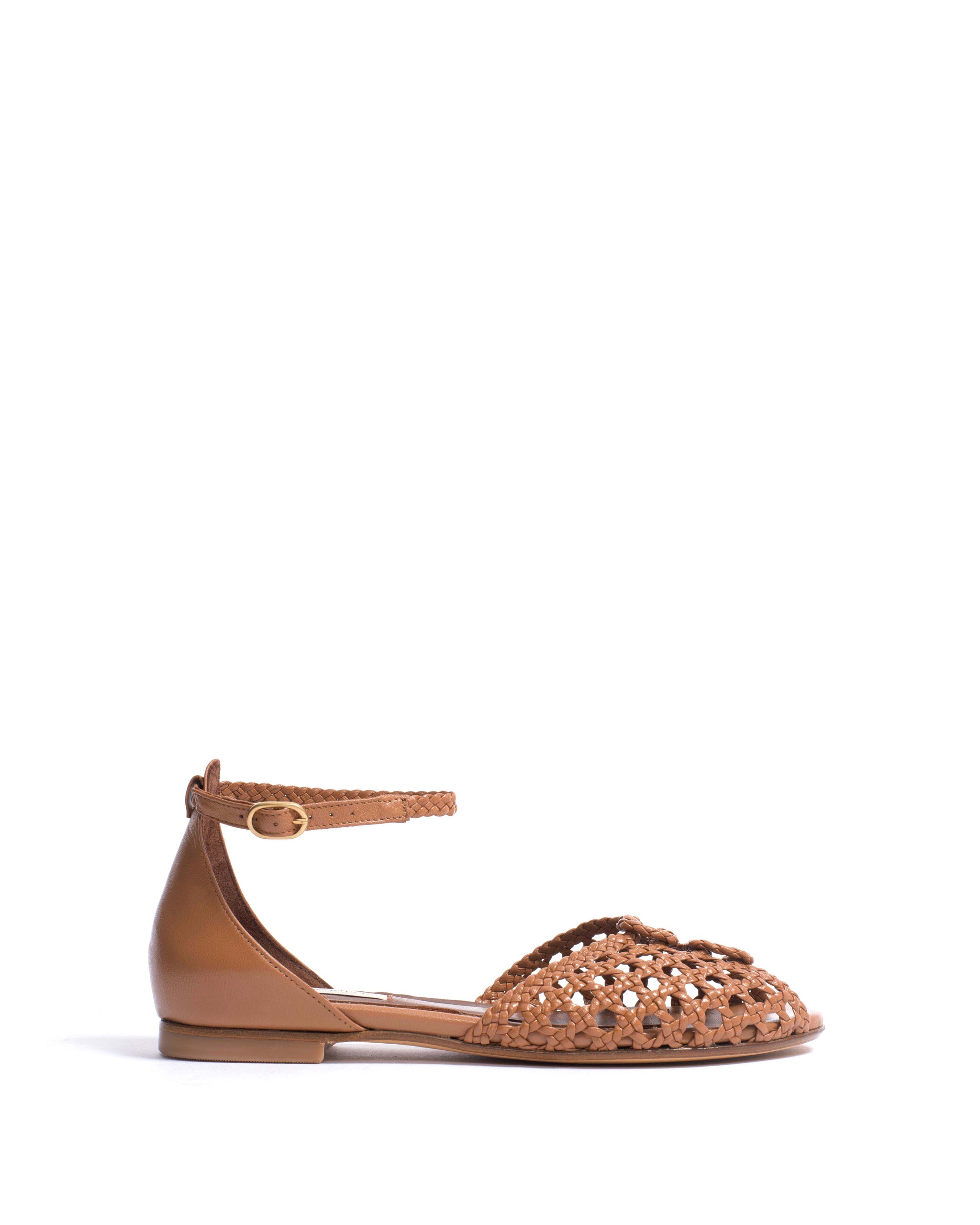 Lucy 10 Hand-braided leather Caramel - Anonymous Copenhagen Flat sandals