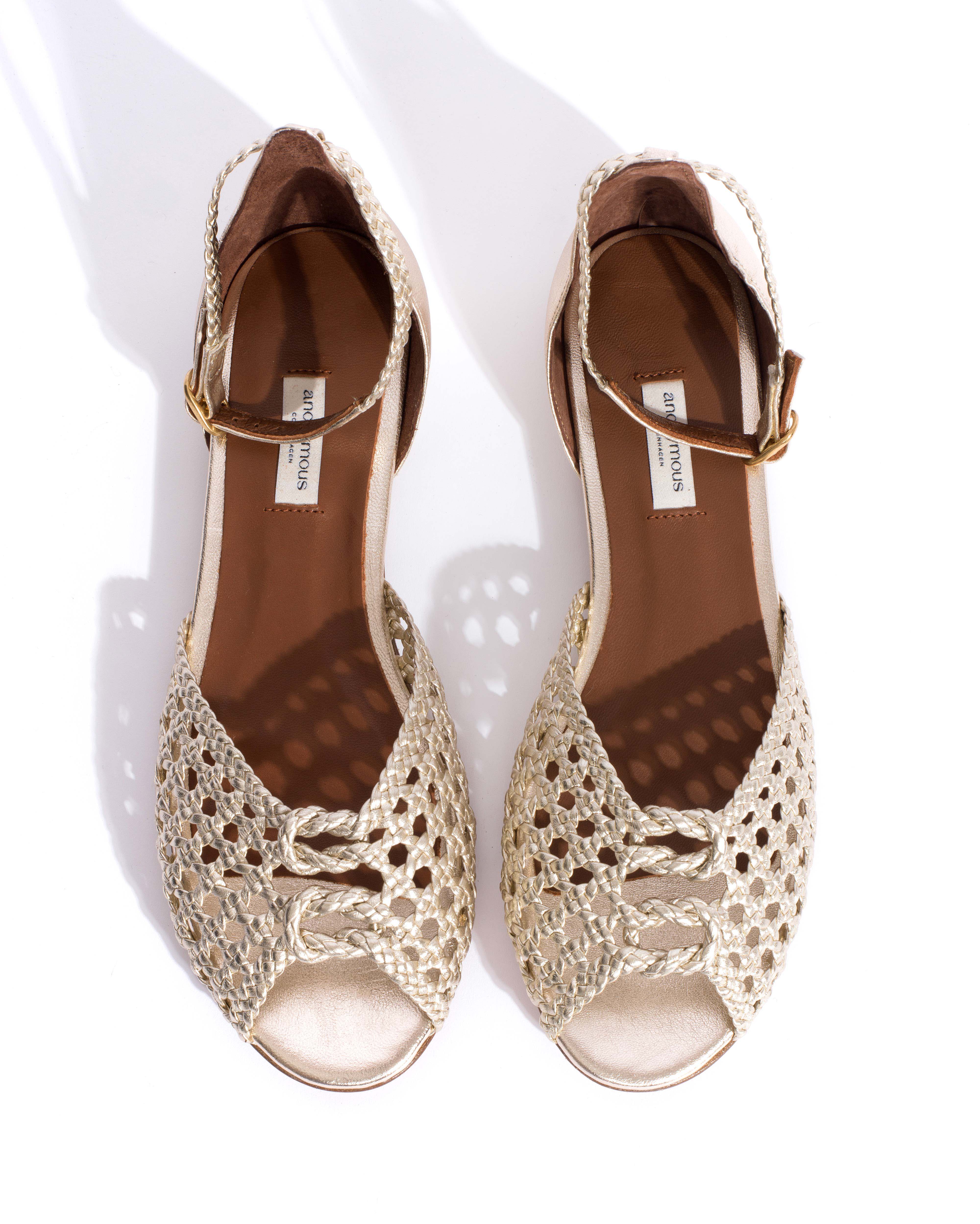 Lucy 10 hand-braided Hand-braided leather Champagne