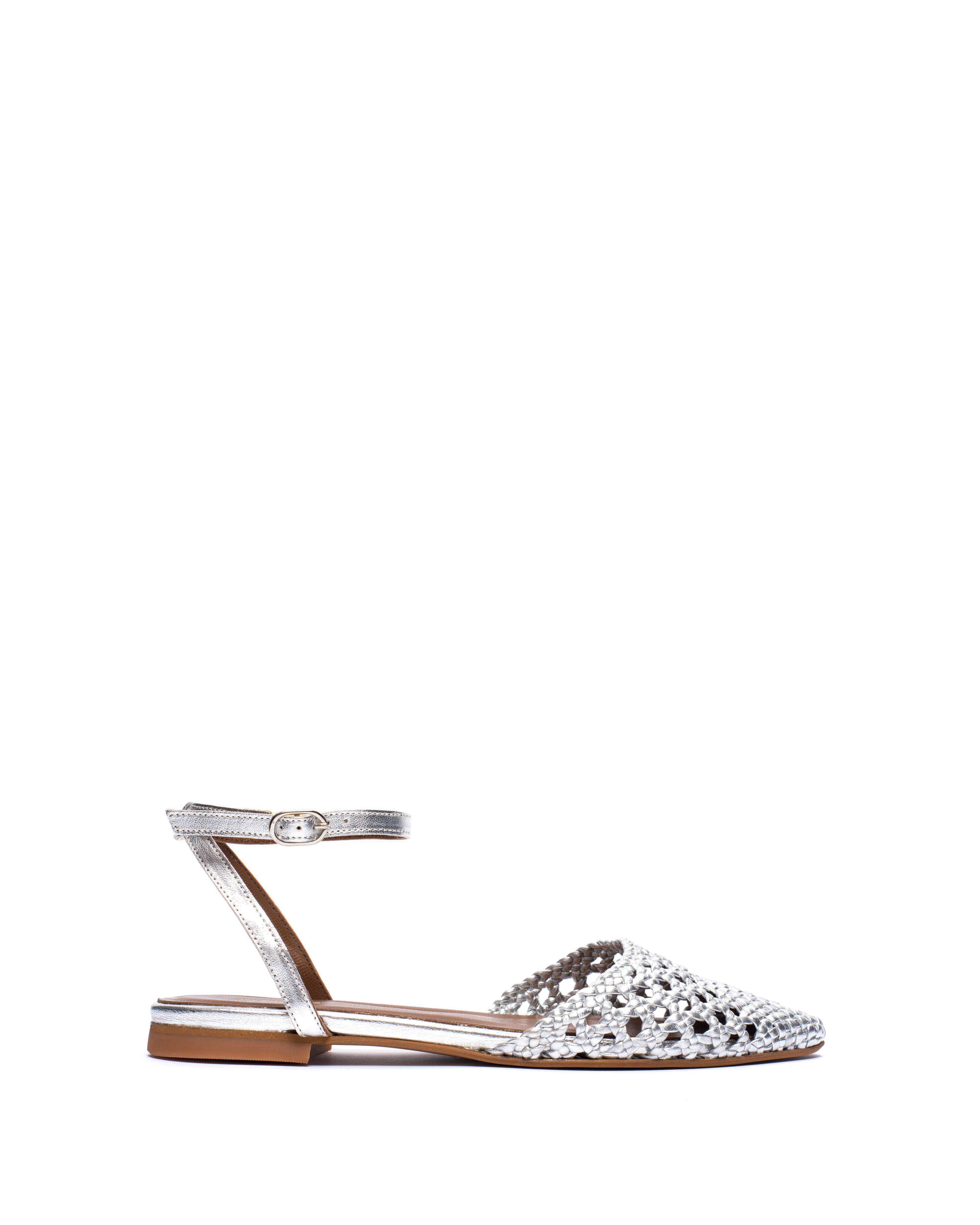 Senara 10 hand-braided Hand-braided leather Silver