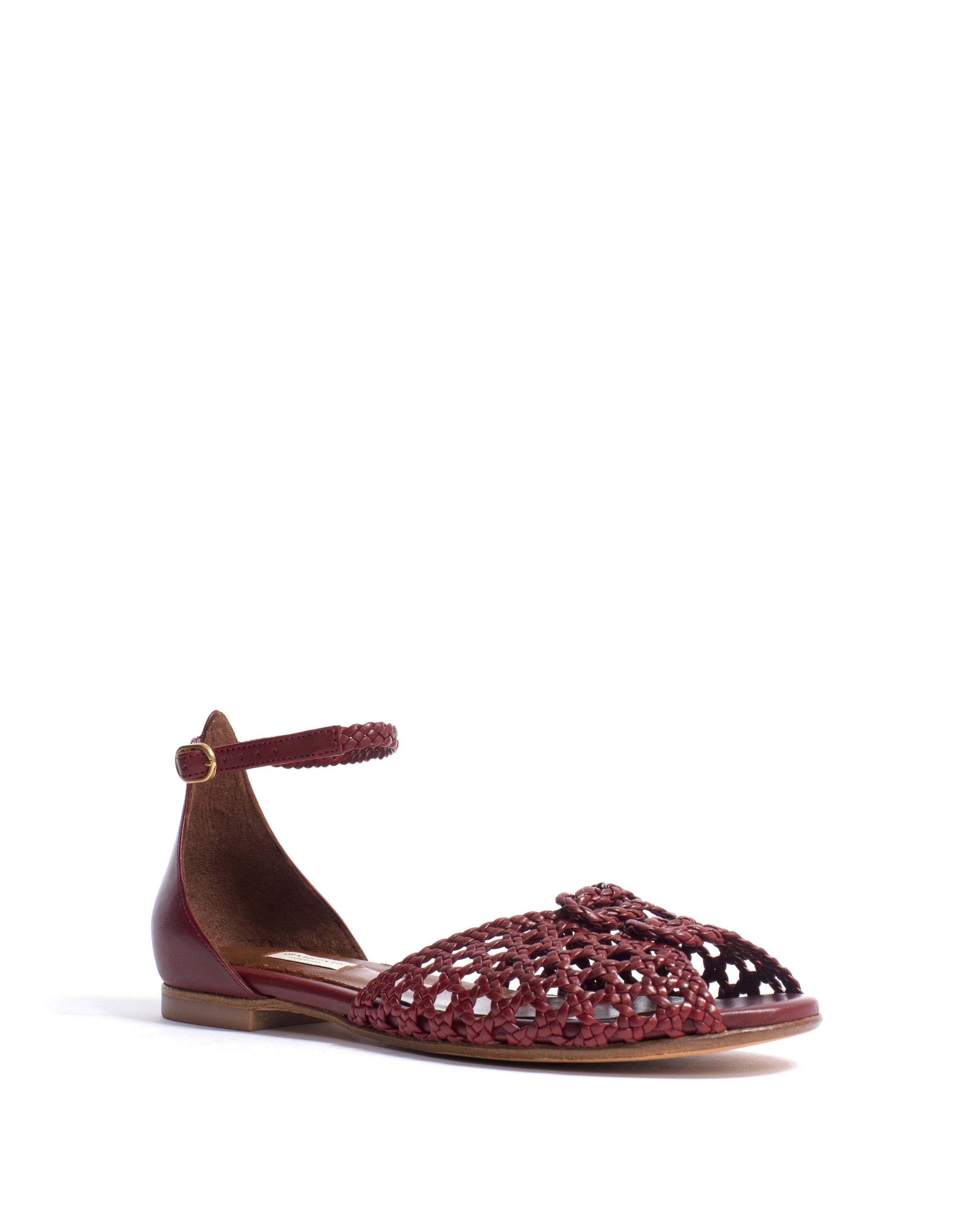 Lucy 10 Hand-braided leather Pomegranate - Anonymous Copenhagen Flat sandals