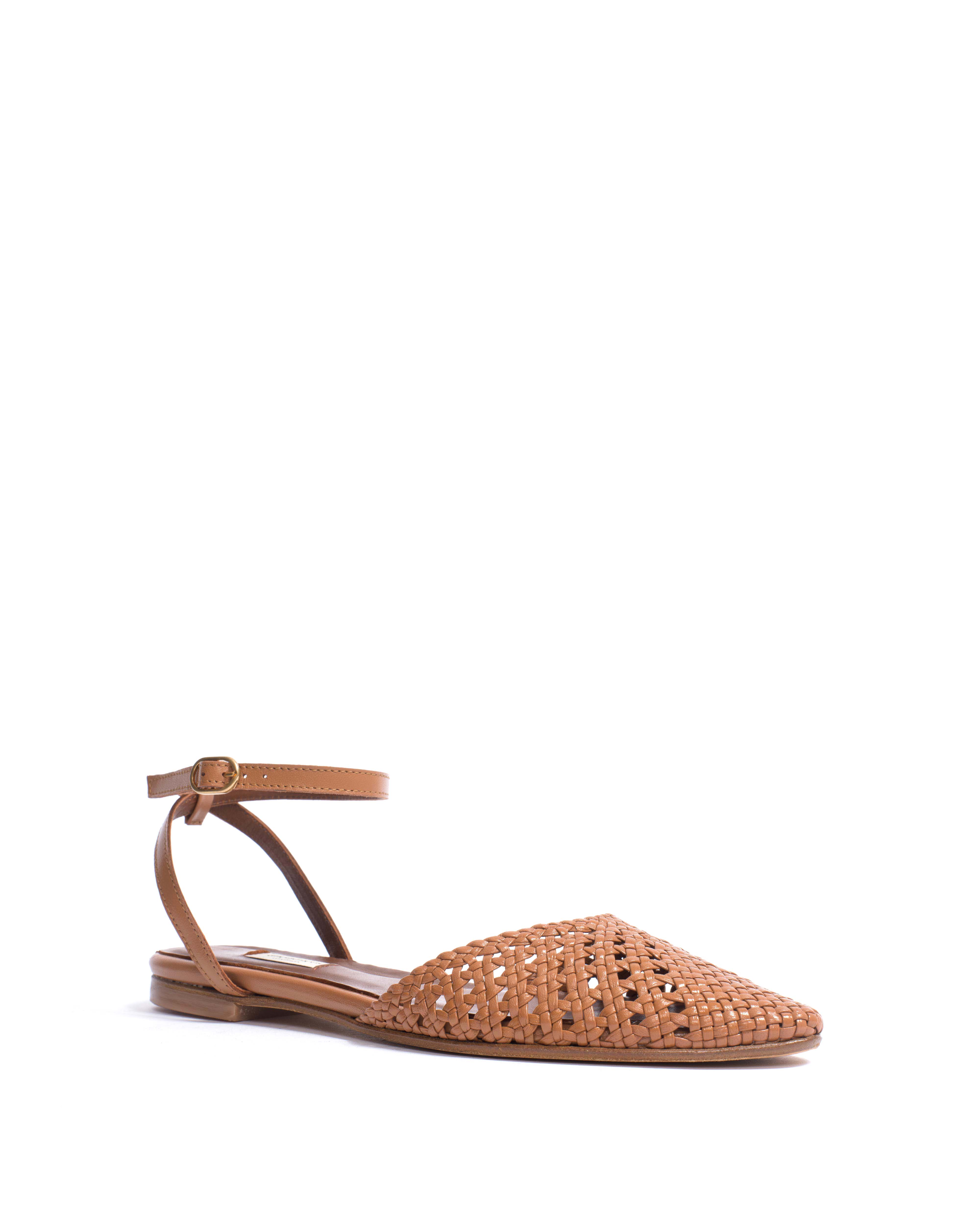 Senara 10 hand-braided Hand-braided leather Caramel