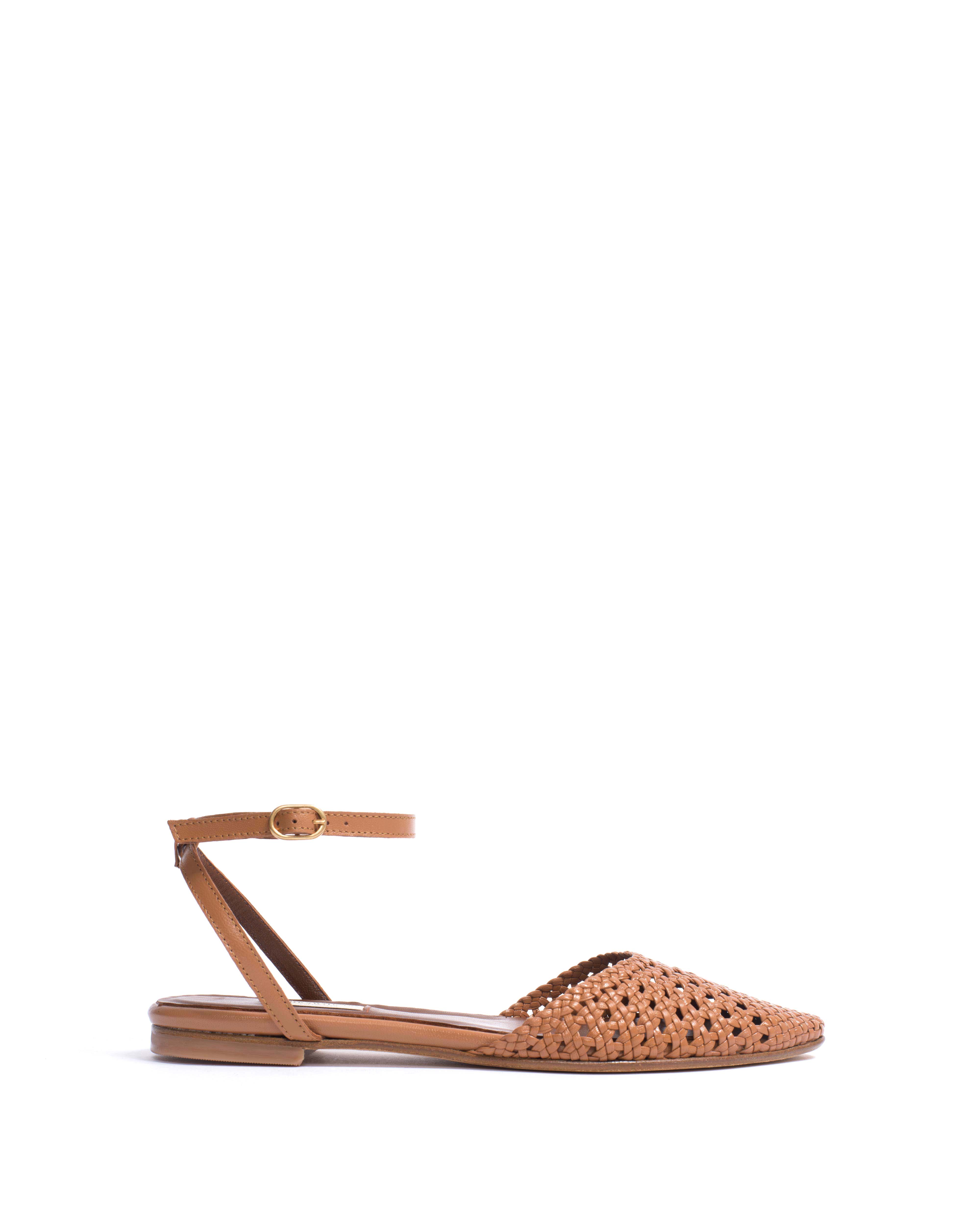 Senara 10 hand-braided Hand-braided leather Caramel