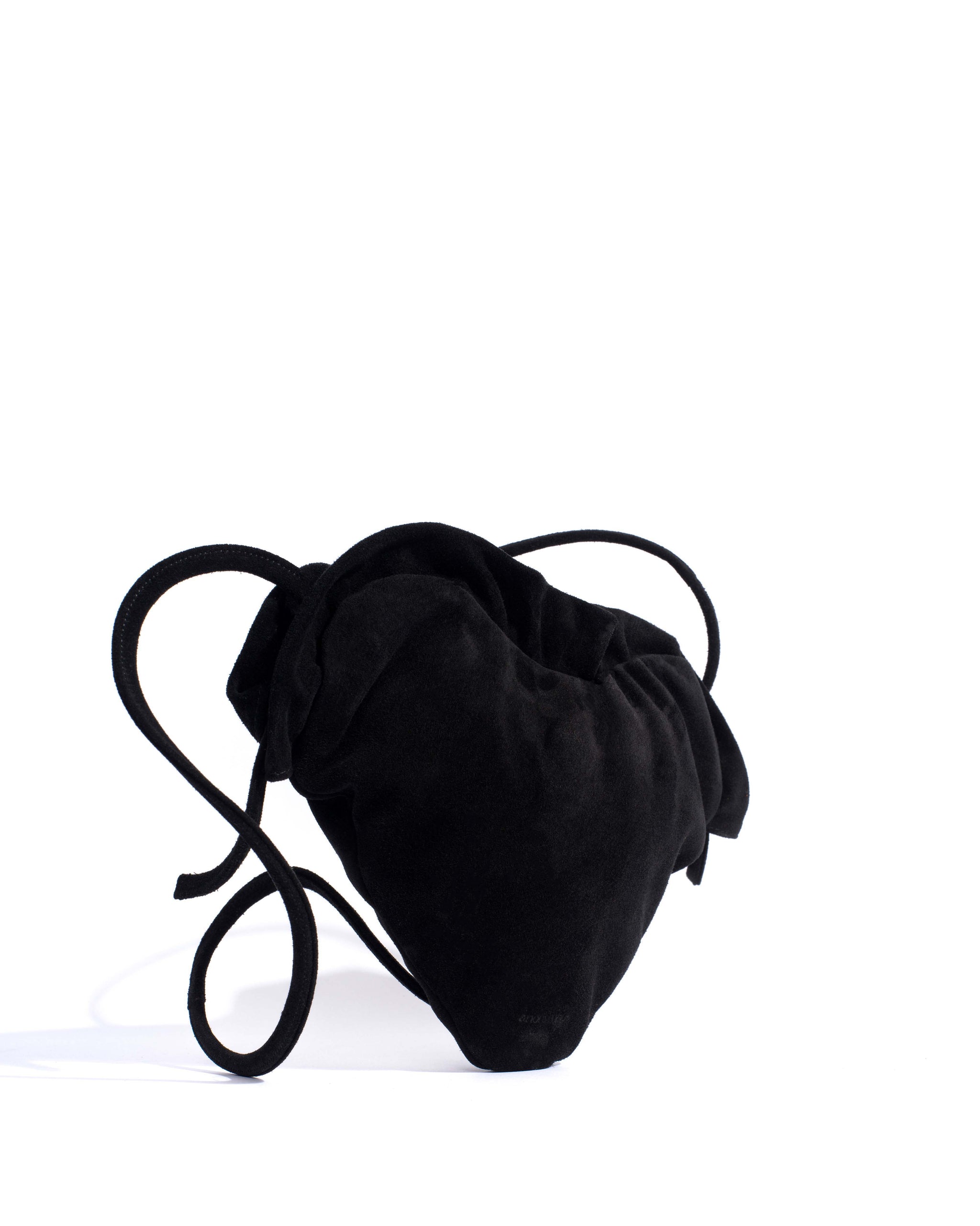 Zally heart bag Calf suede Black - Anonymous Copenhagen Bags