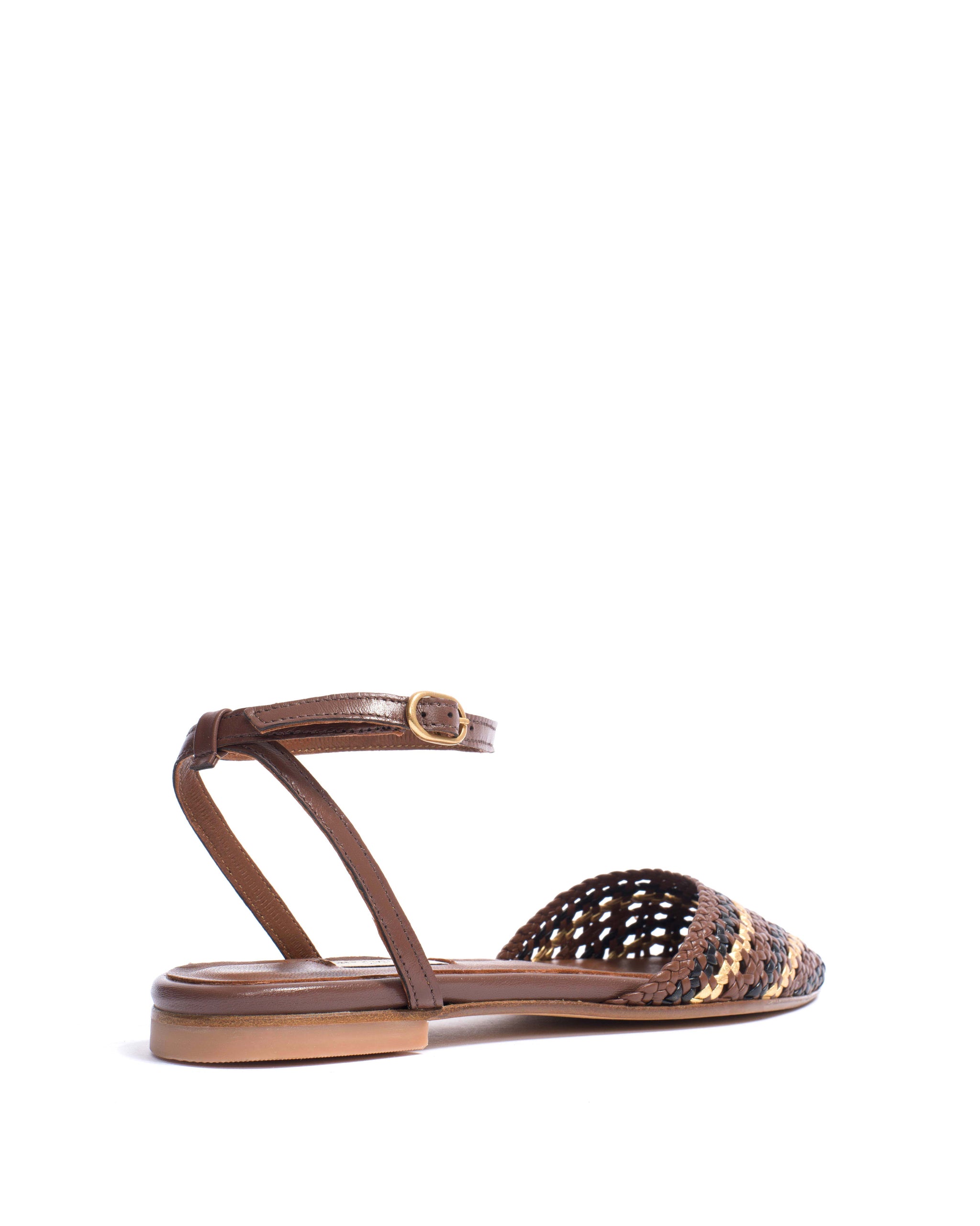 Senara 10 Hand-braided leather Chocolate mix - Anonymous Copenhagen Shoes