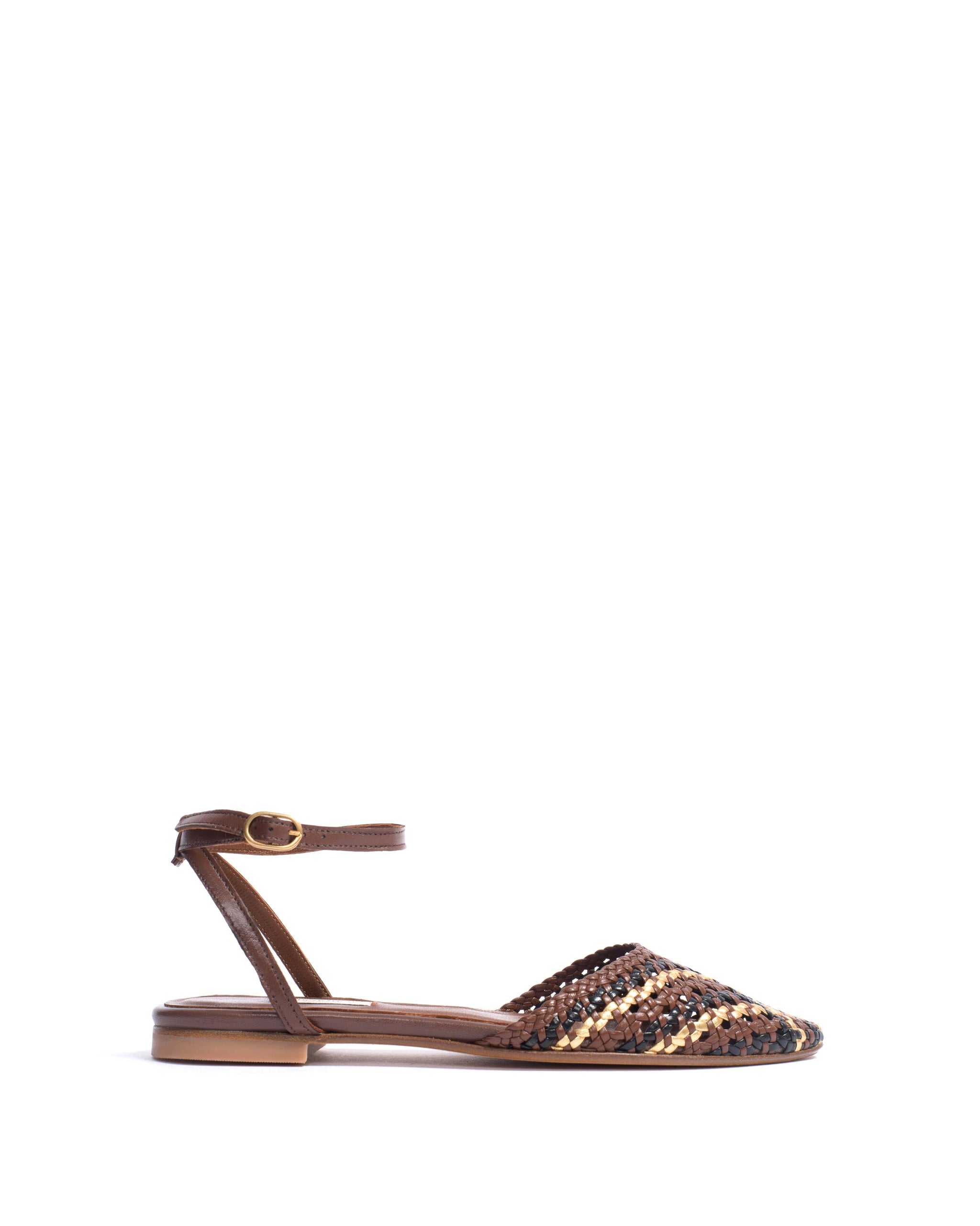 Senara 10 Hand-braided leather Chocolate mix - Anonymous Copenhagen Shoes