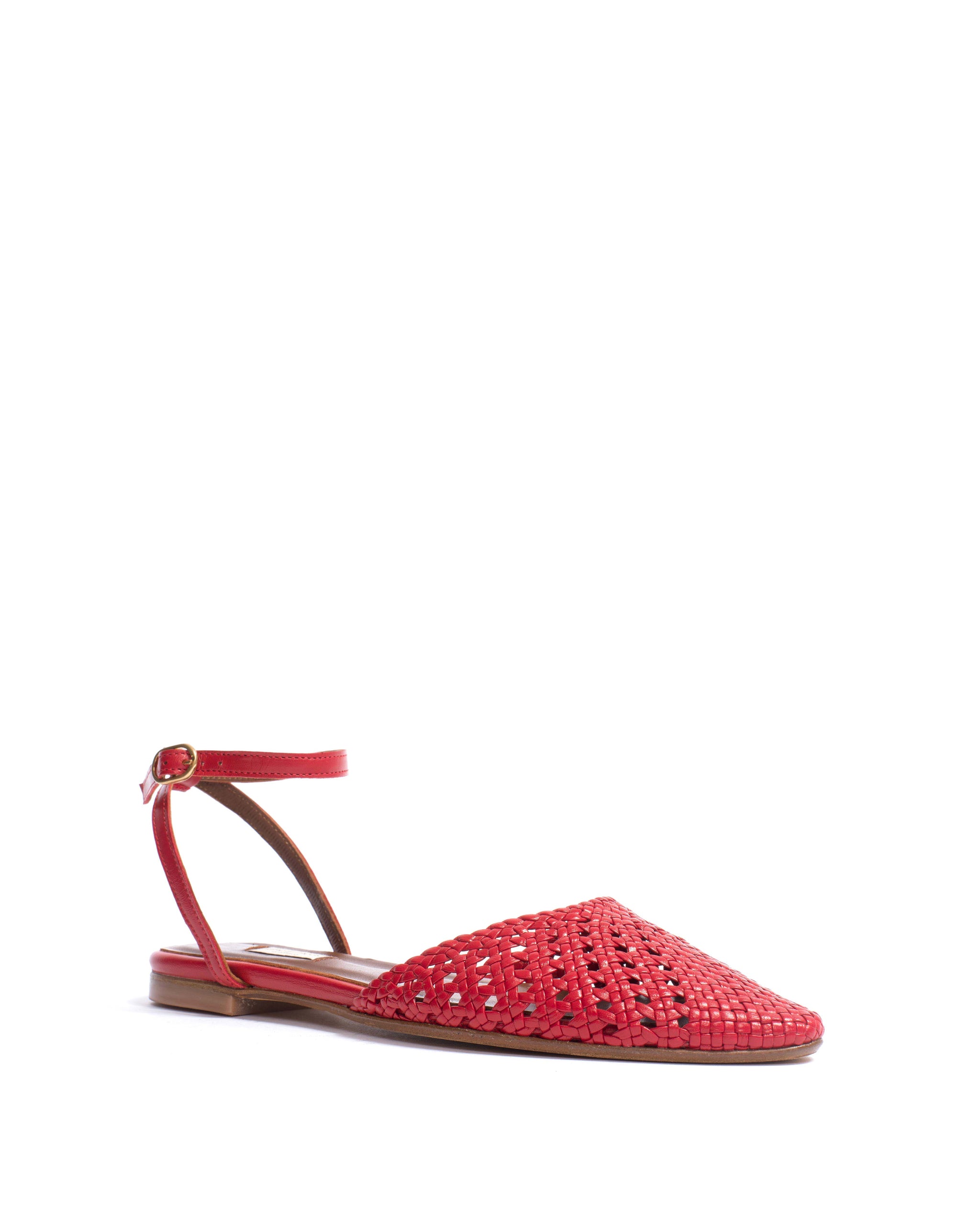 Senara 10 Hand-braided leather Ruby red - Anonymous Copenhagen Shoes