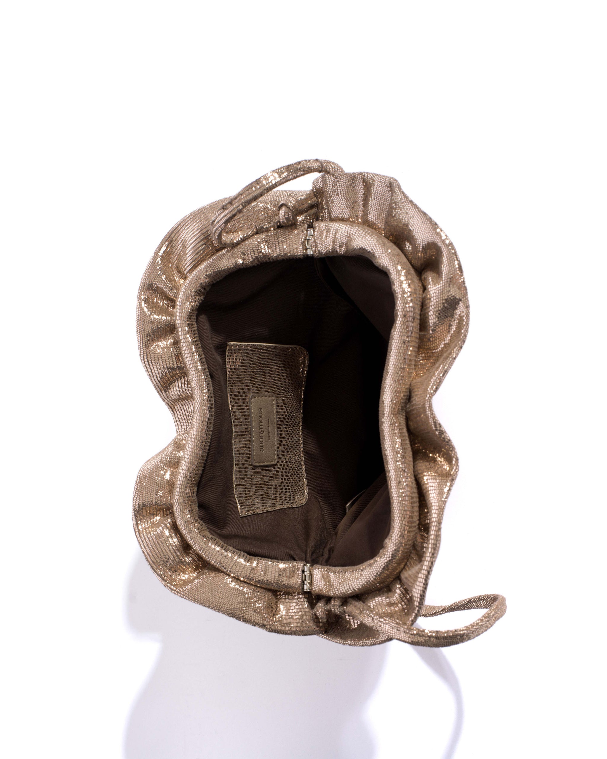 Zally heart bag Lizard metallic goat Vintage champagne - Anonymous Copenhagen Bags