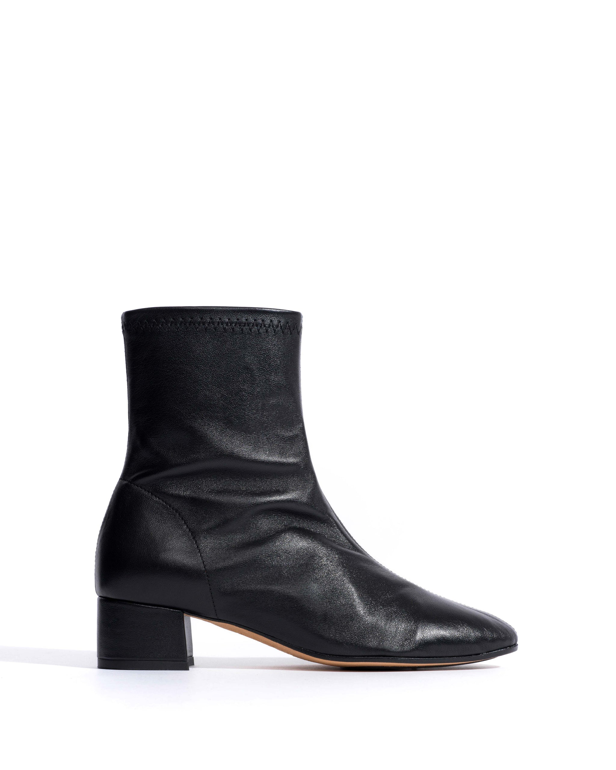 Hanny 40 covered stretch Silky lamb Black - Anonymous Copenhagen Ankle boots