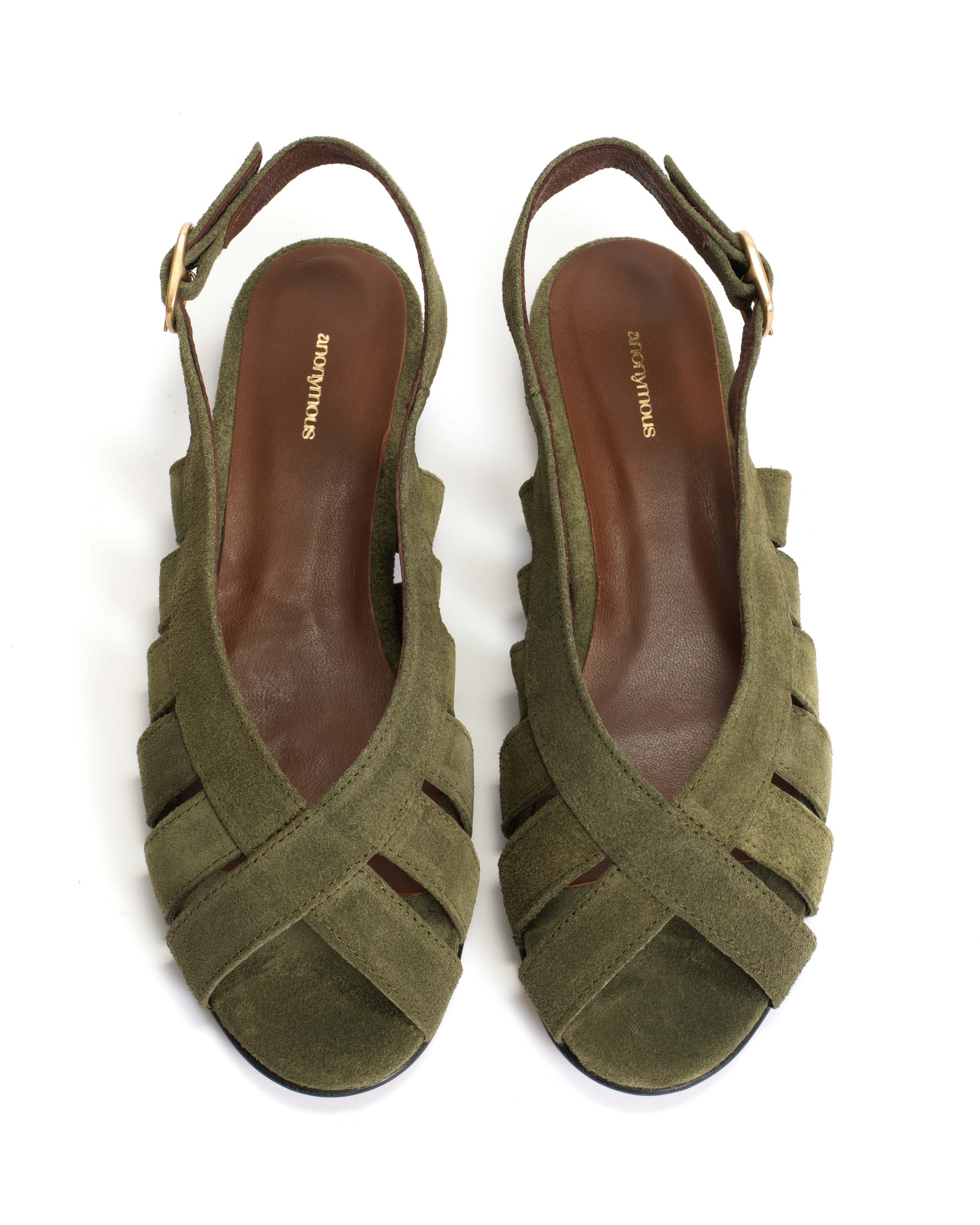 Sophie 20 Calf suede Olive green - Anonymous Copenhagen