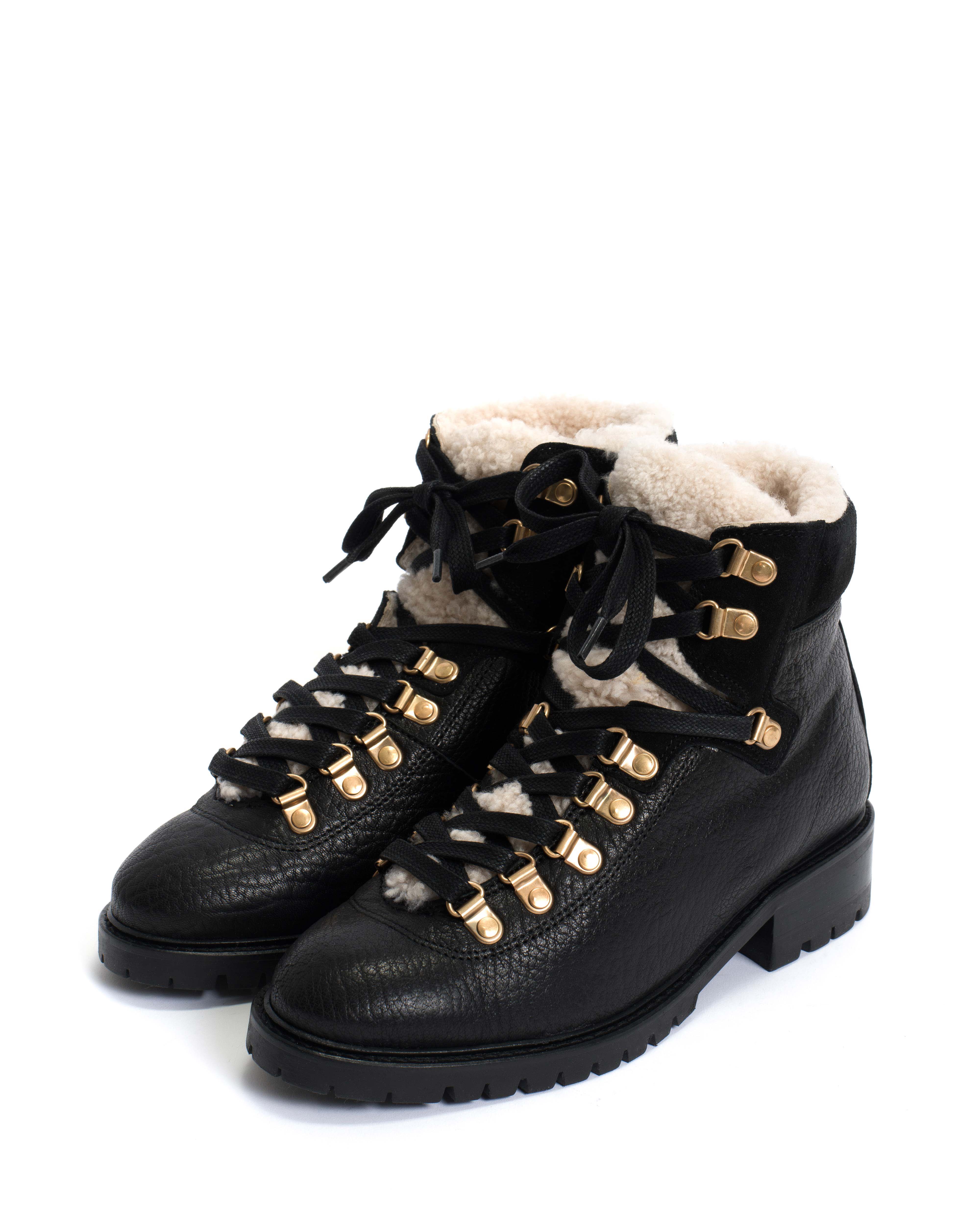 Teddi Pebbled soft calf Black