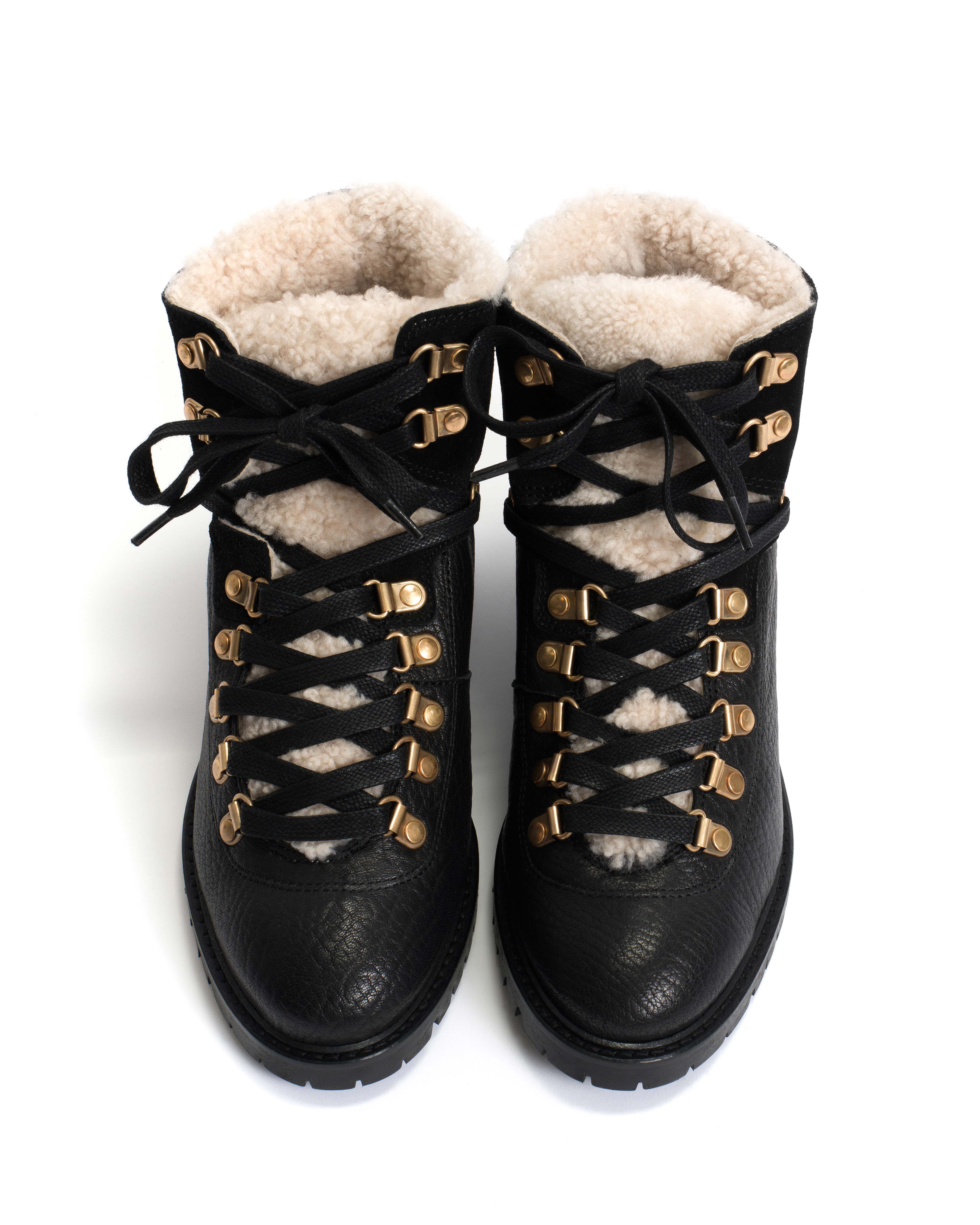 Teddi Pebbled soft calf Black
