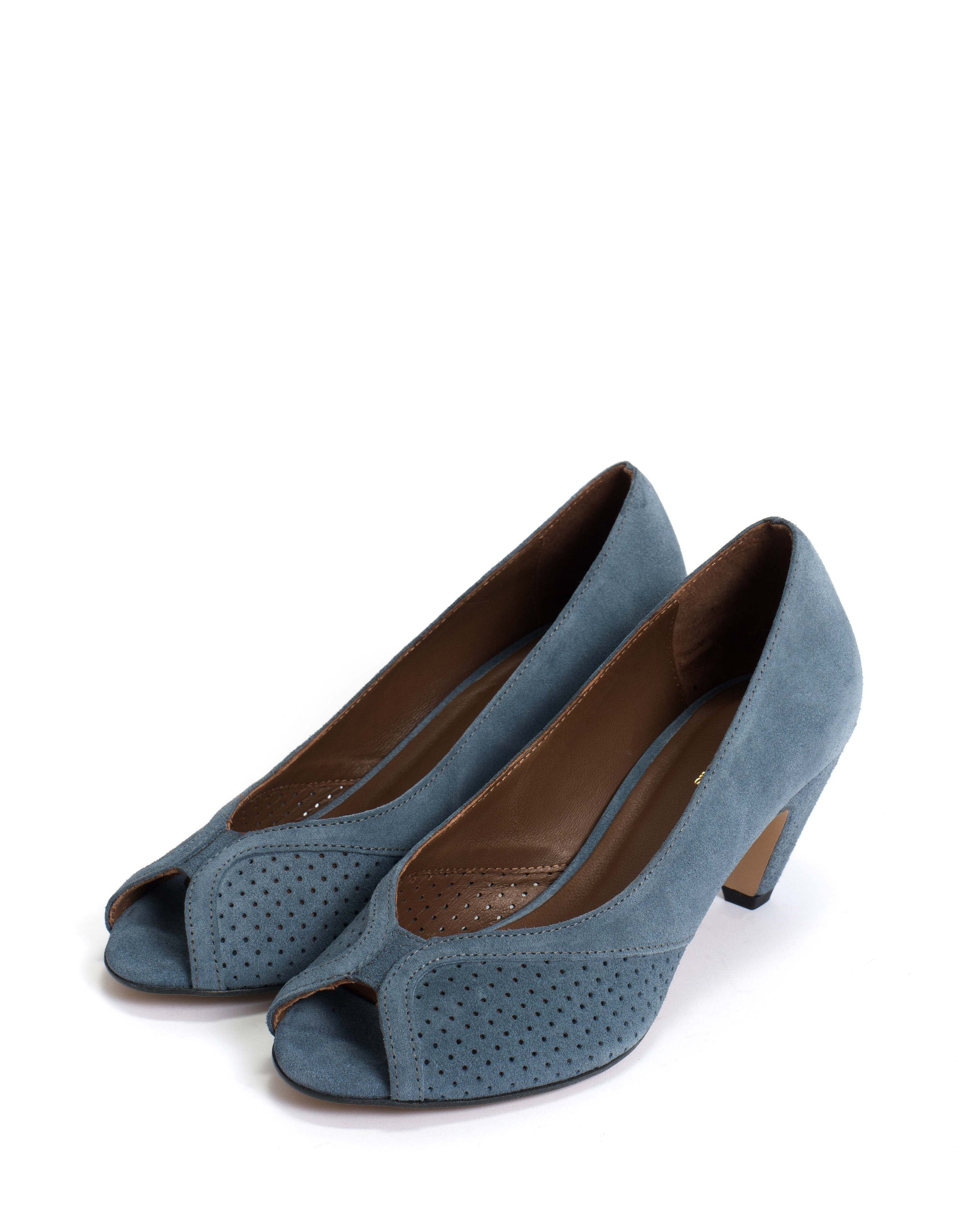 Tiffany stiletto Calf suede Denim blue - Anonymous Copenhagen