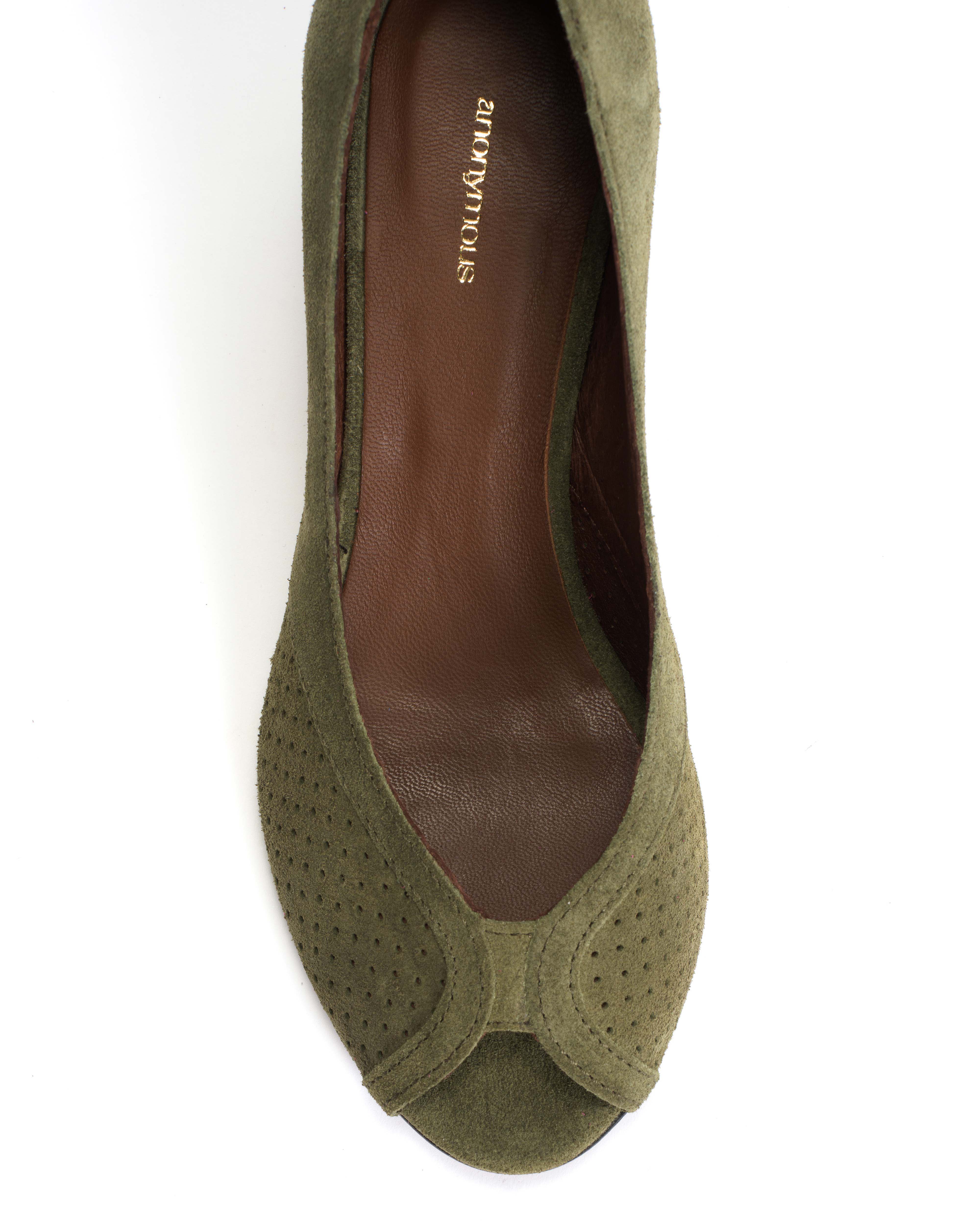 Tiffany stiletto Calf suede Olive green