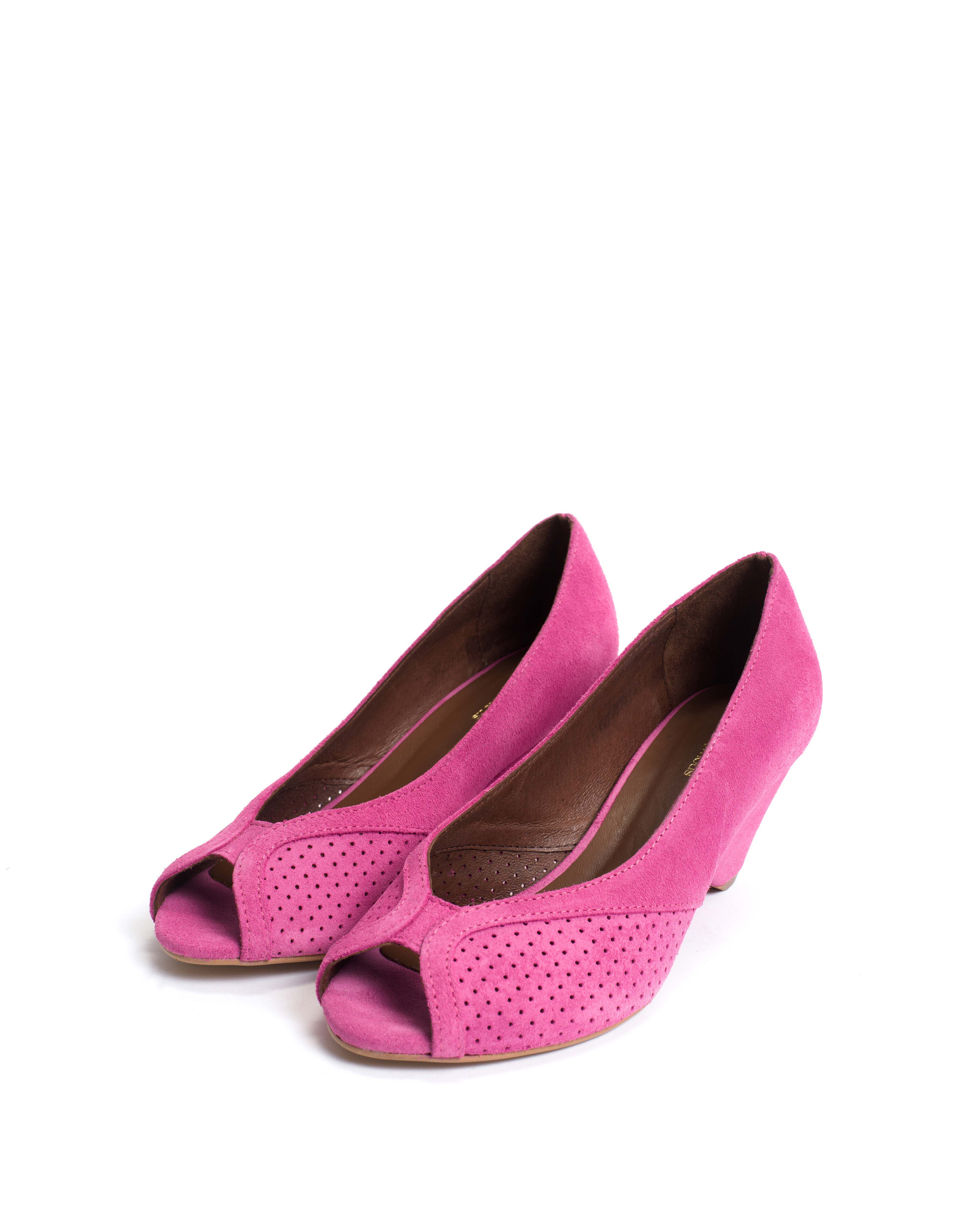 Tiffany triangle Calf suede Raspberry sorbet