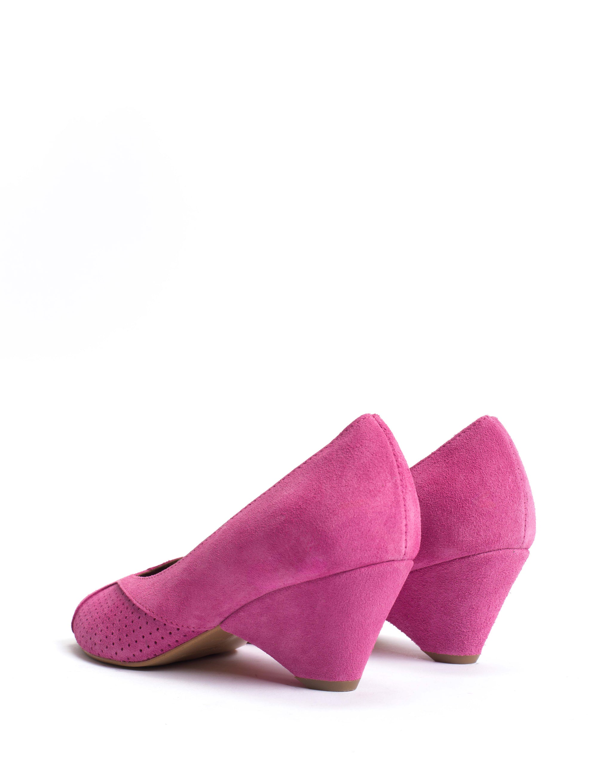 Tiffany triangle Calf suede Raspberry sorbet - Anonymous Copenhagen