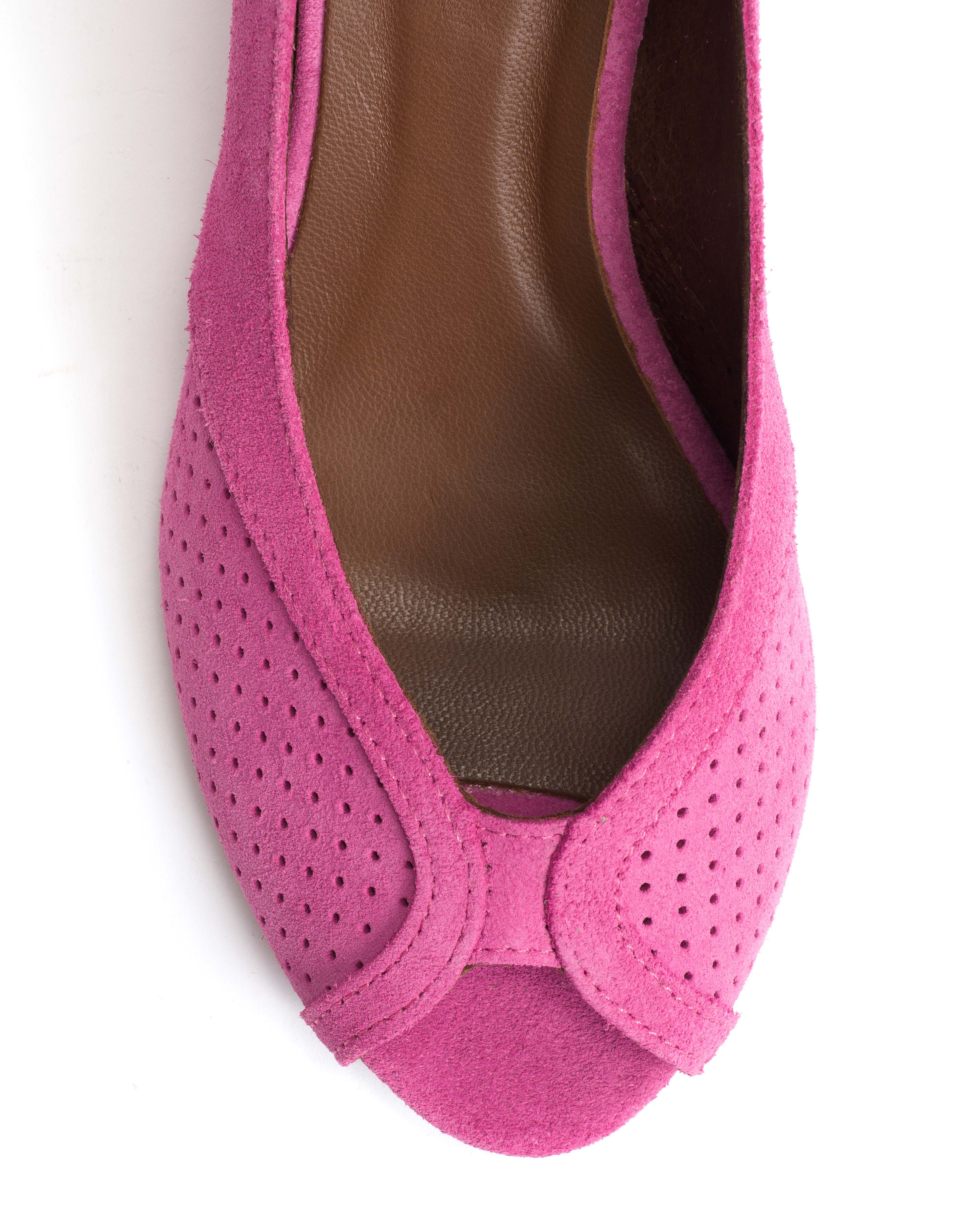 Tiffany triangle Calf suede Raspberry sorbet