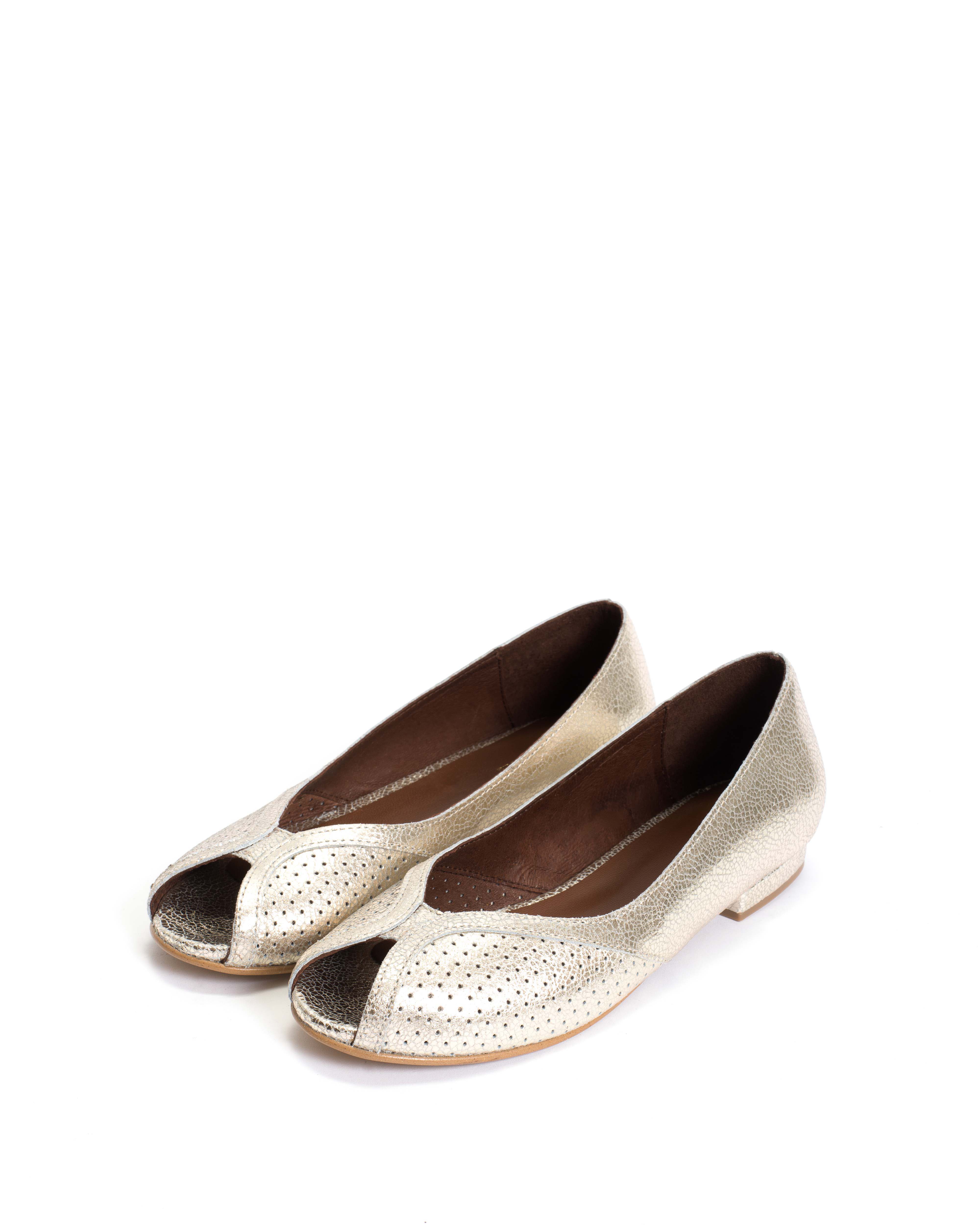 Tiffy Crackled metallic goat Champagne