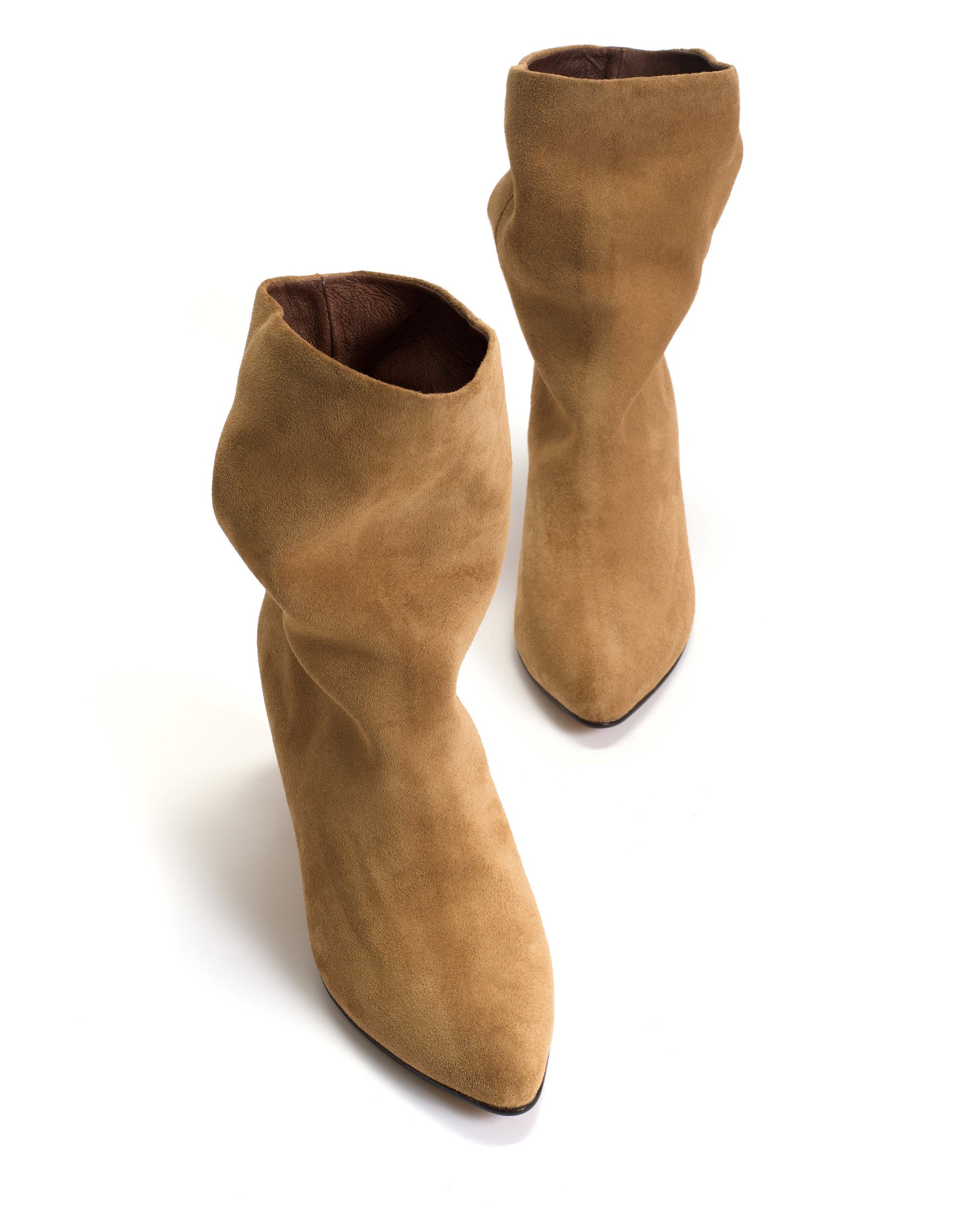 Vully 50 stiletto Calf suede Bamboo brown - Anonymous Copenhagen