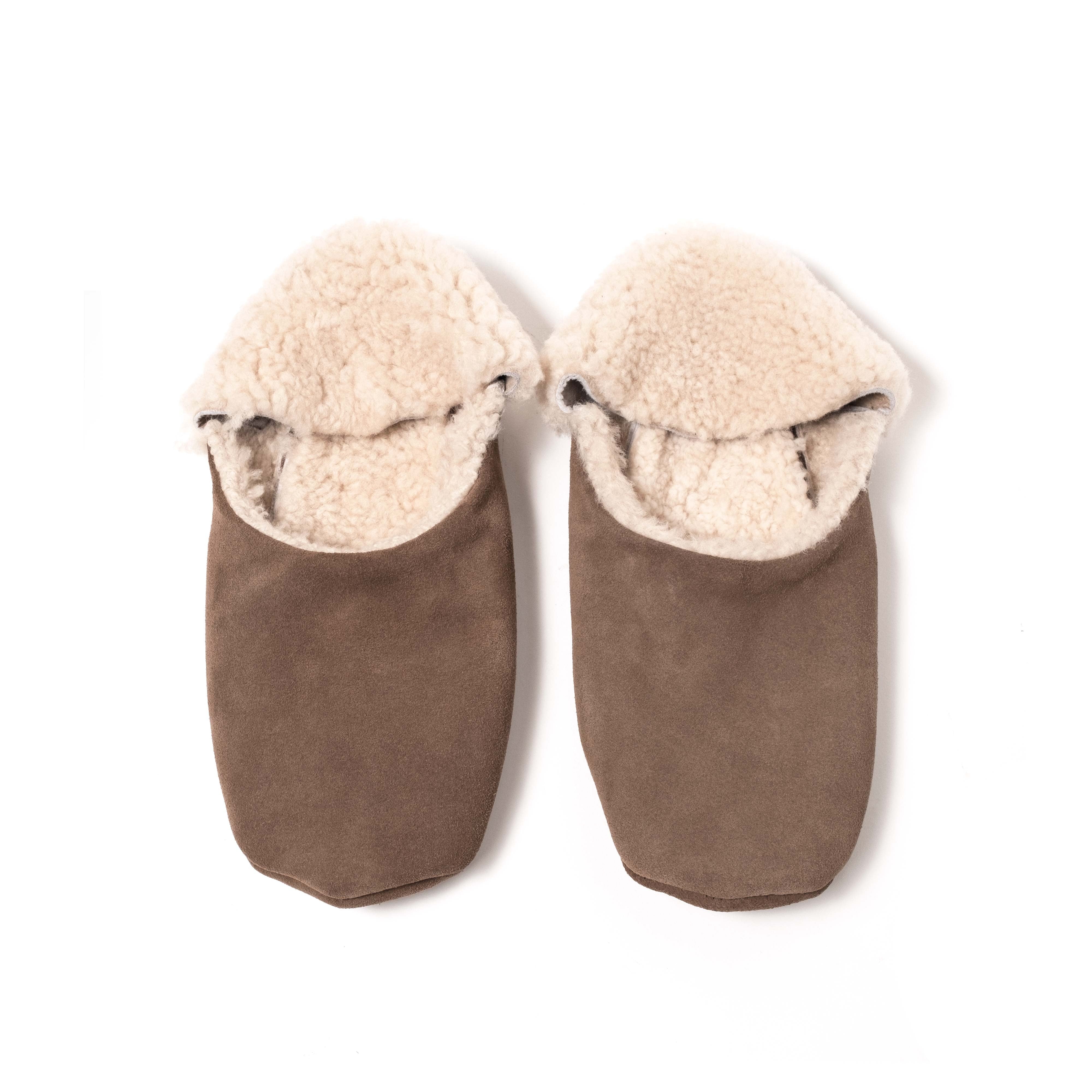 Lambiees shearling Calf Suede Dark Taupe