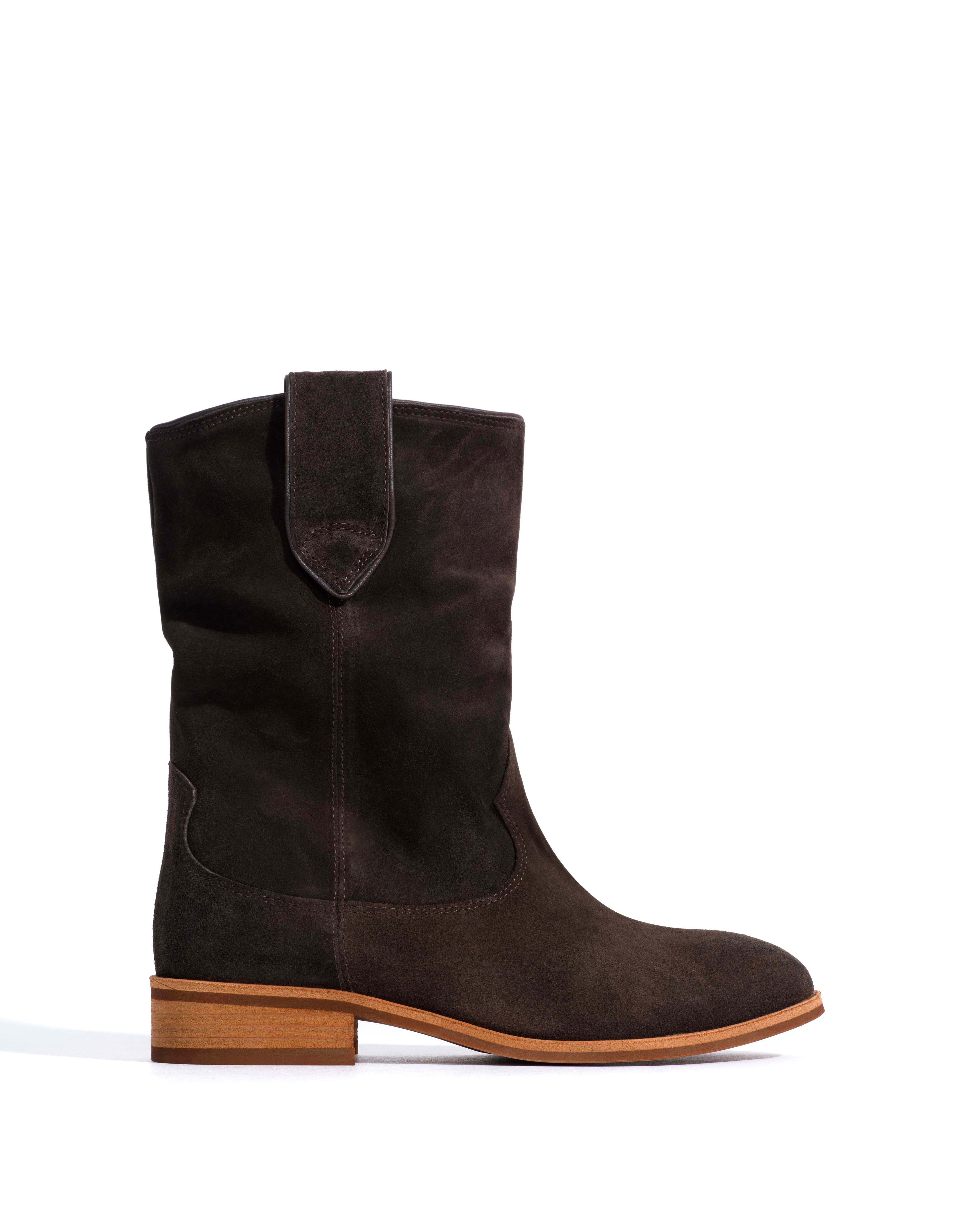 Claudia Calf suede Espresso brown