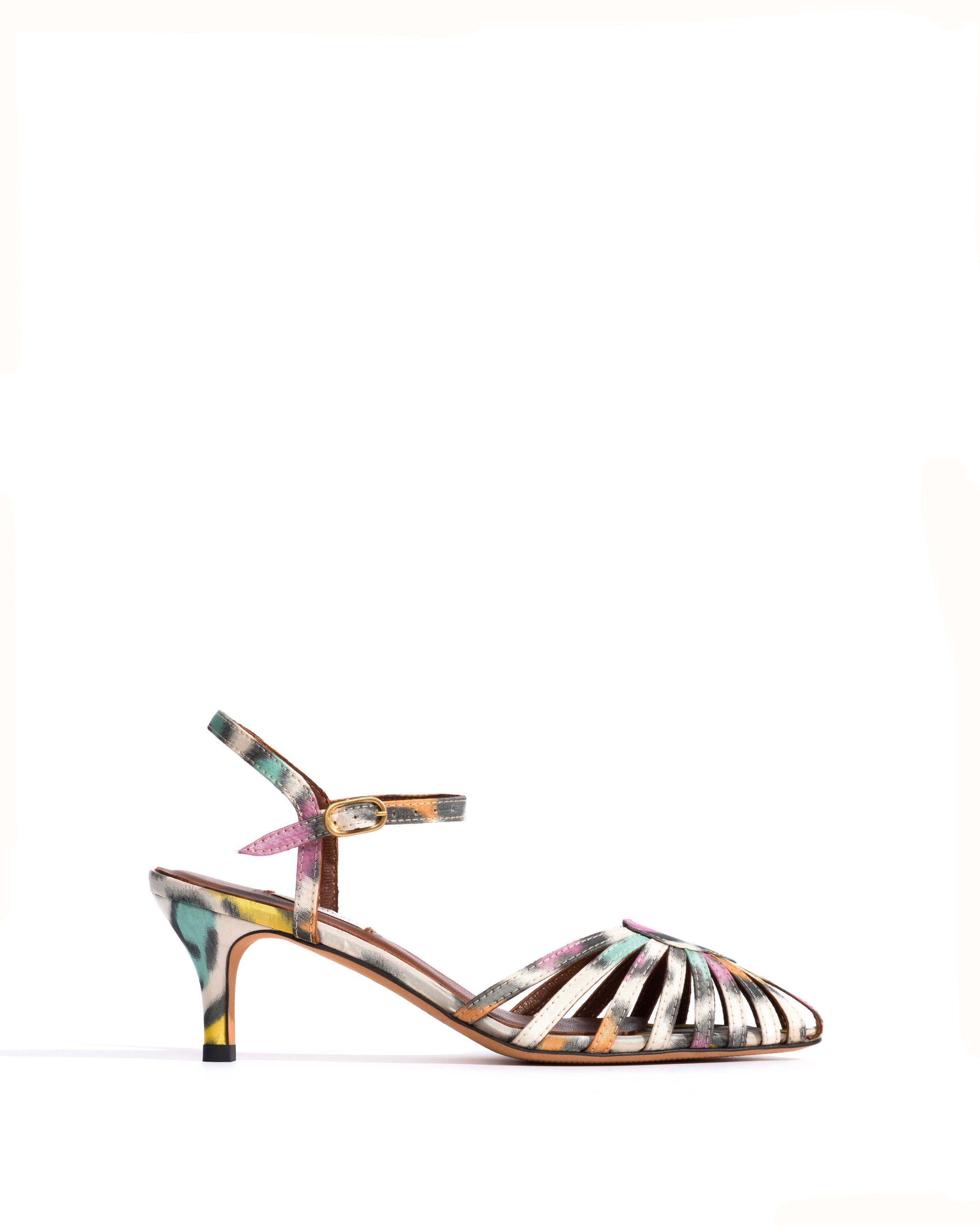 Keesha 55 Satin print Multicolor leopard - Anonymous Copenhagen Heels