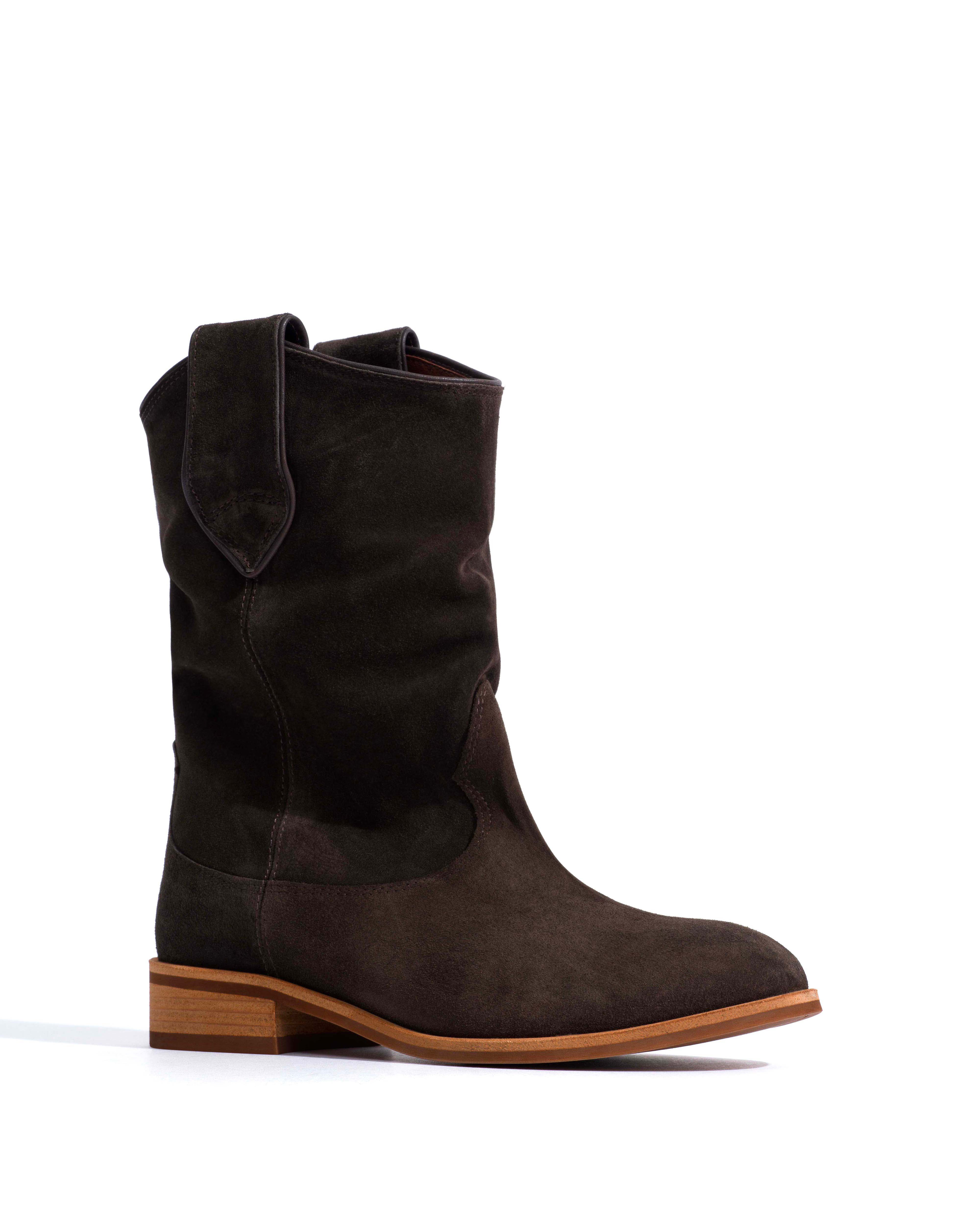 Claudia Calf suede Espresso brown