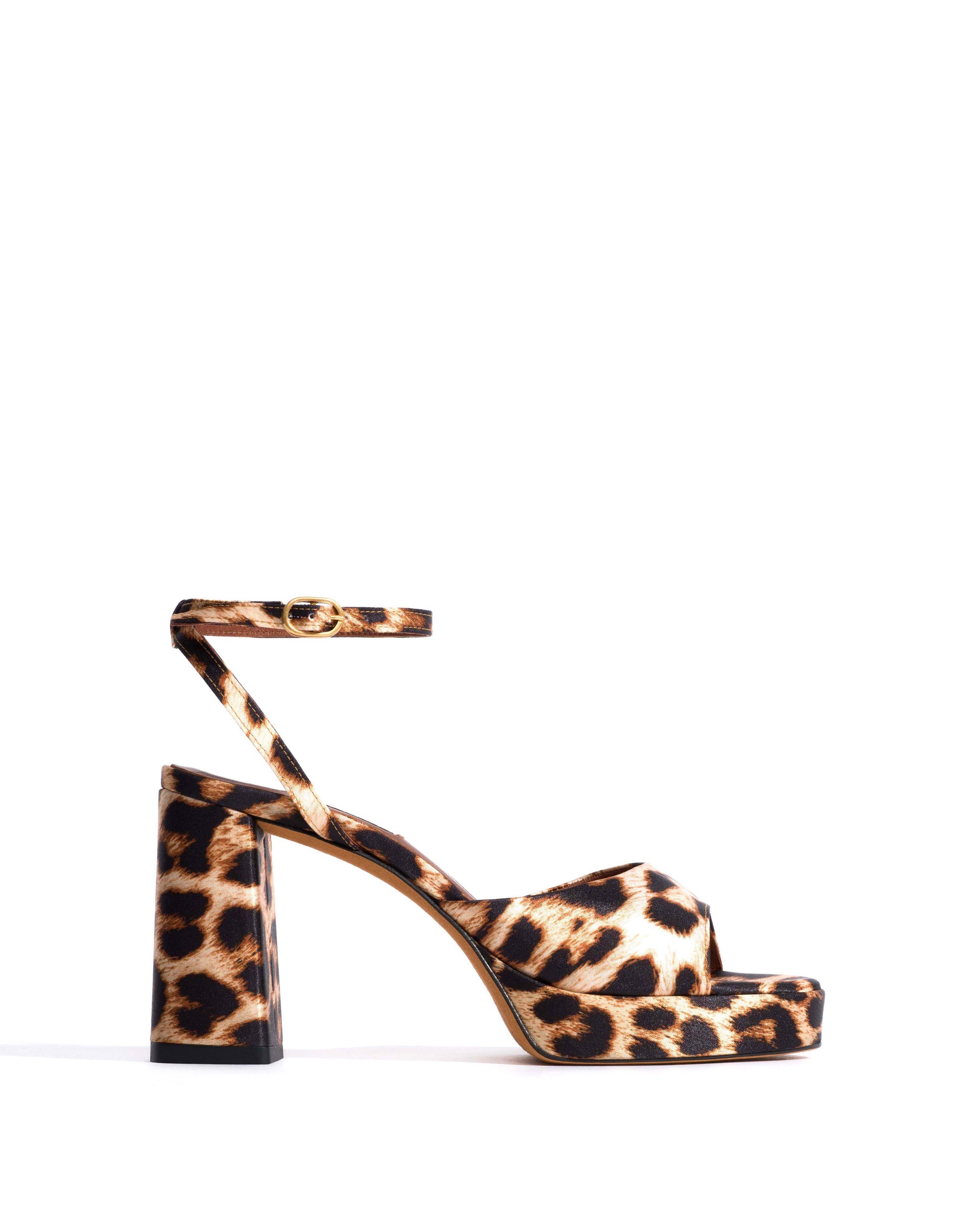 Jolie 85 platform Satin print Leopard - Anonymous Copenhagen Heels