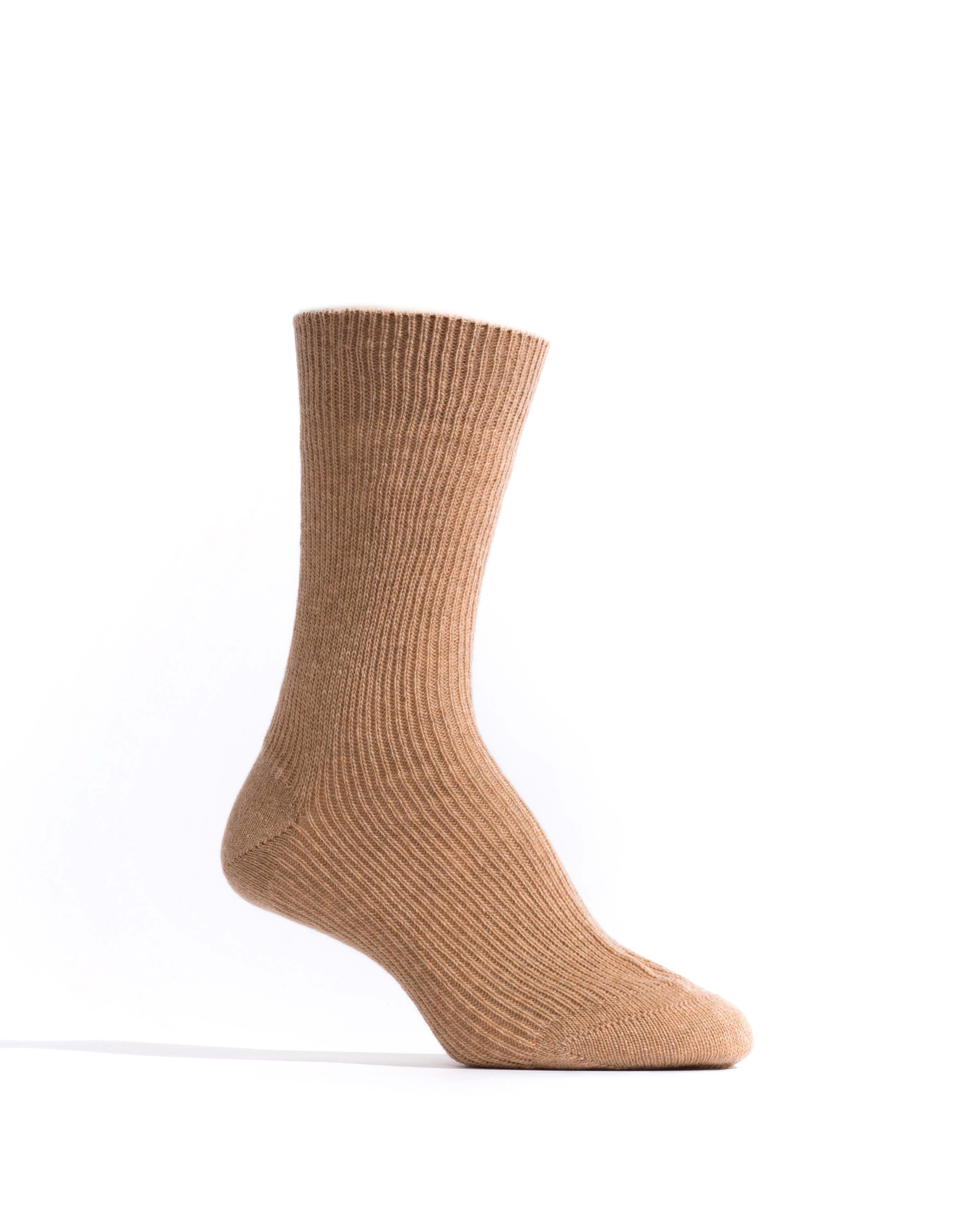 Lanai cashmere socks 70% wool 30% cashmere Caramel
