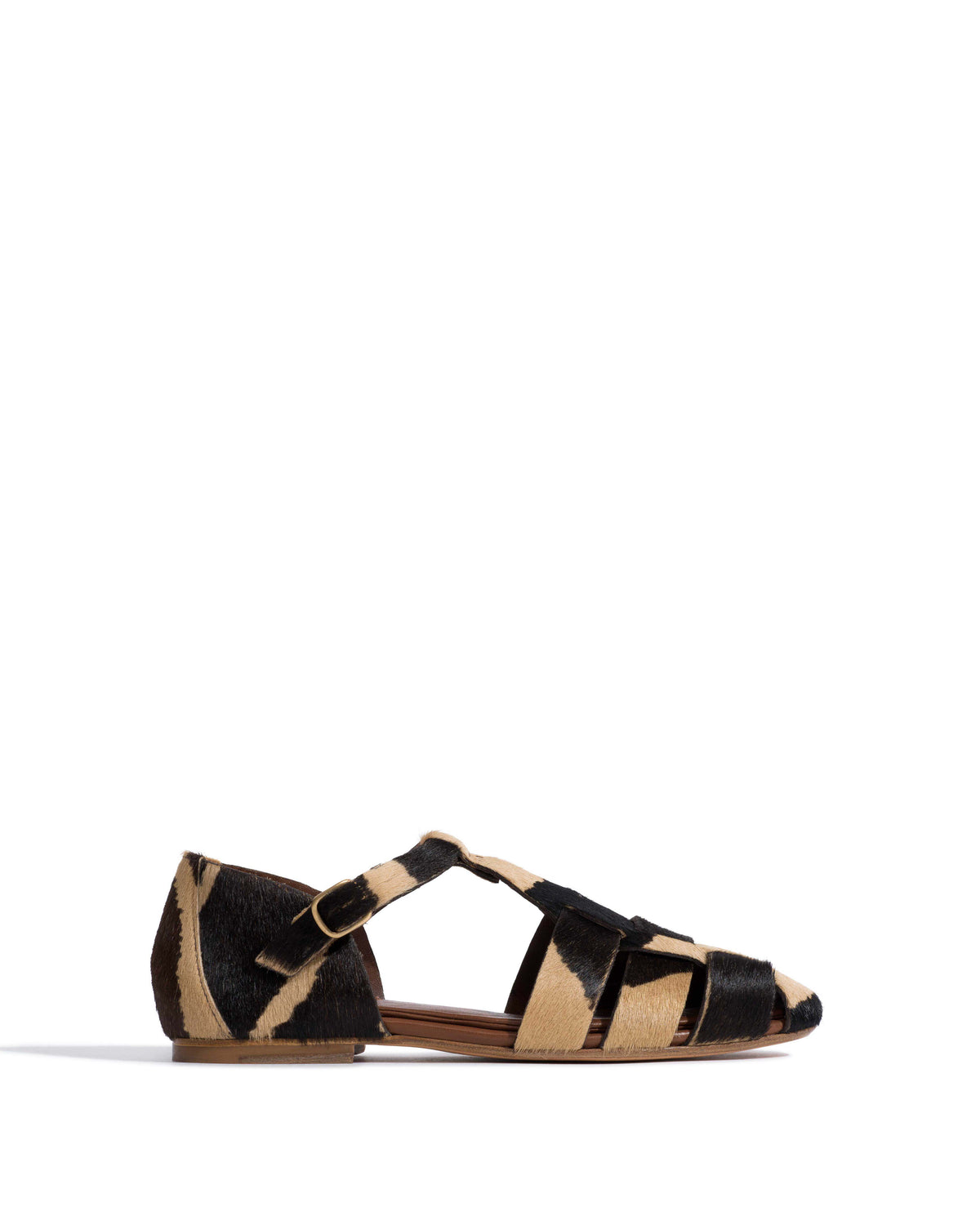Lain flats Calf hair Tapir