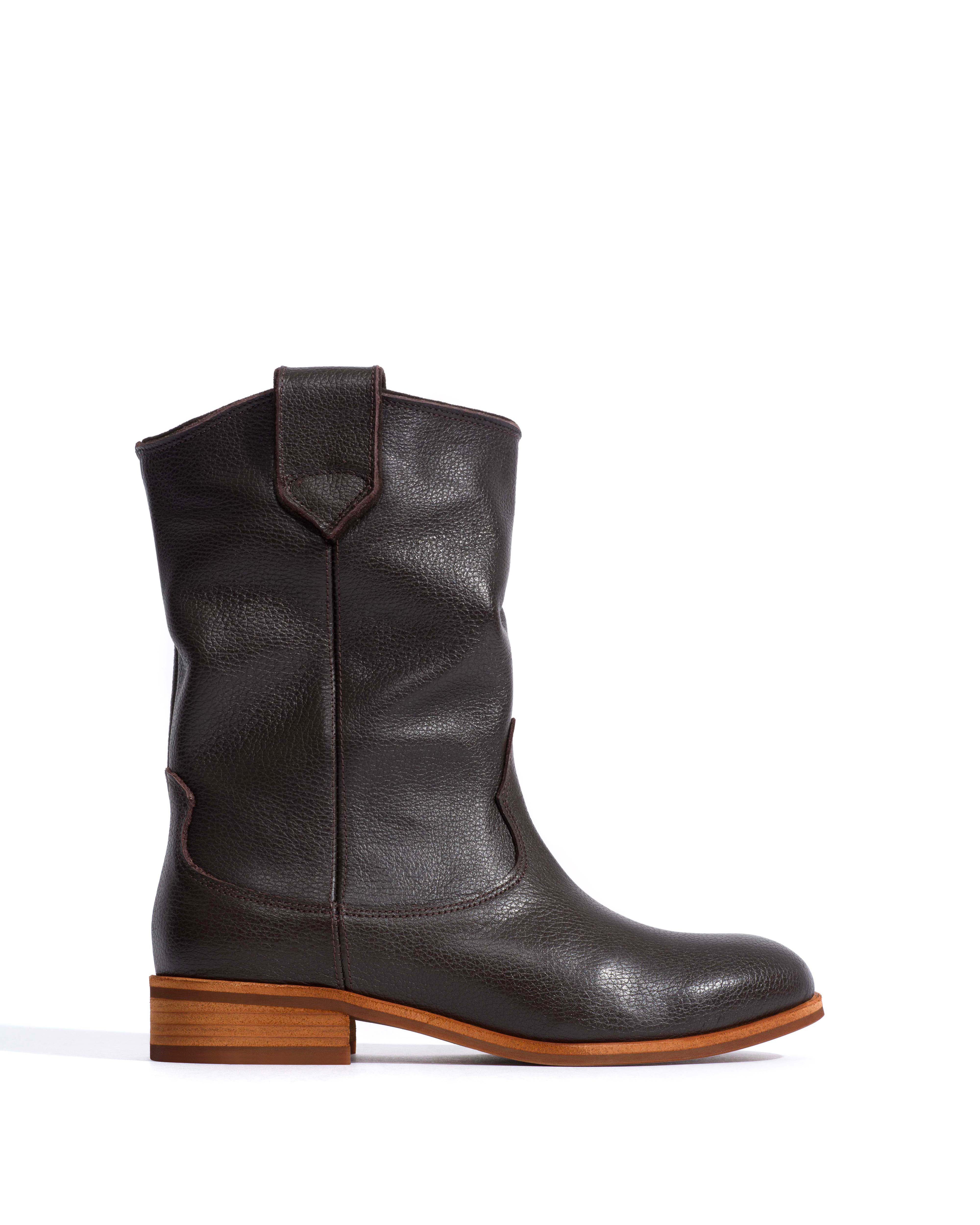 Claudia Natural grain soft calf Espresso brown