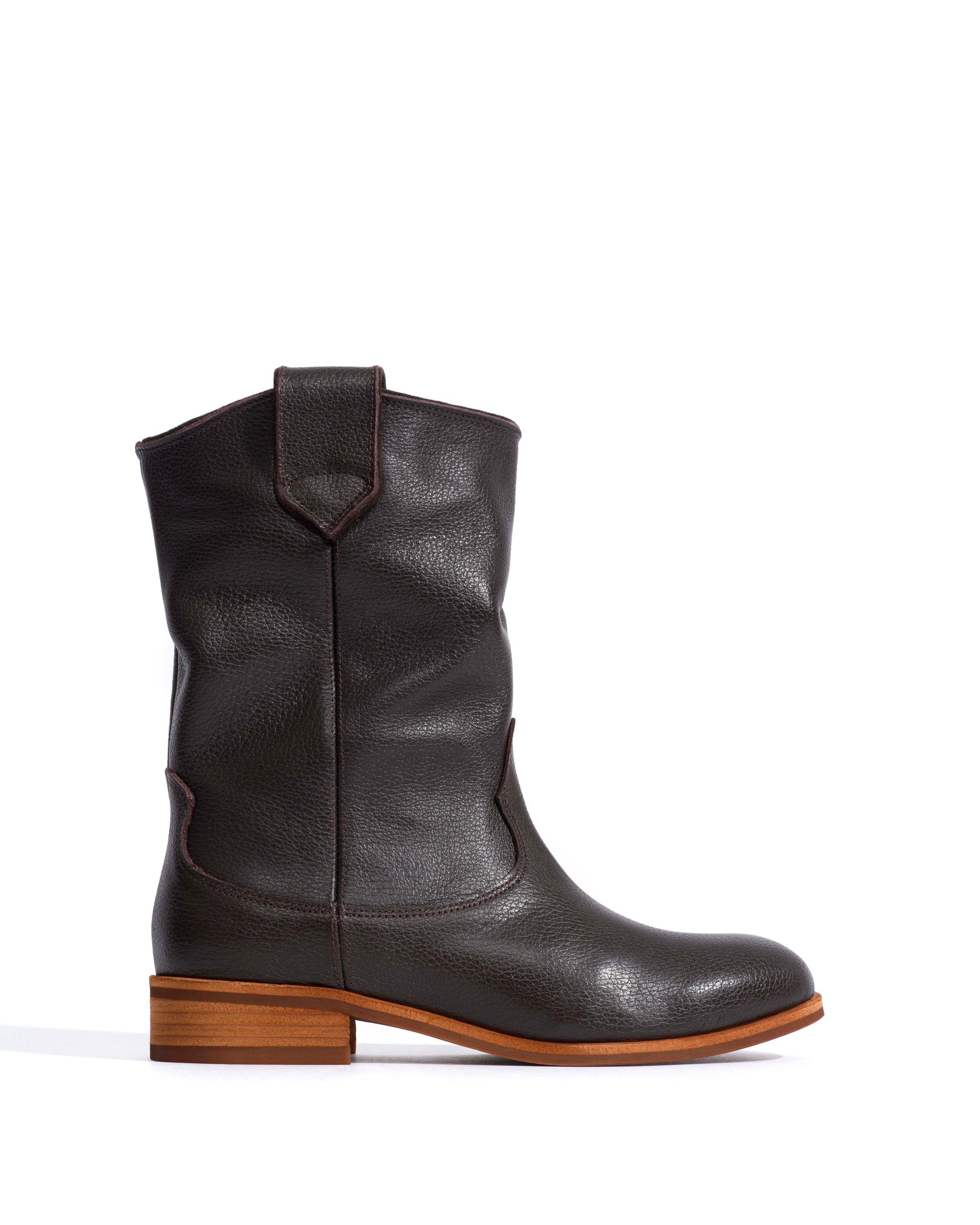 Claudia Natural grain soft calf Espresso brown