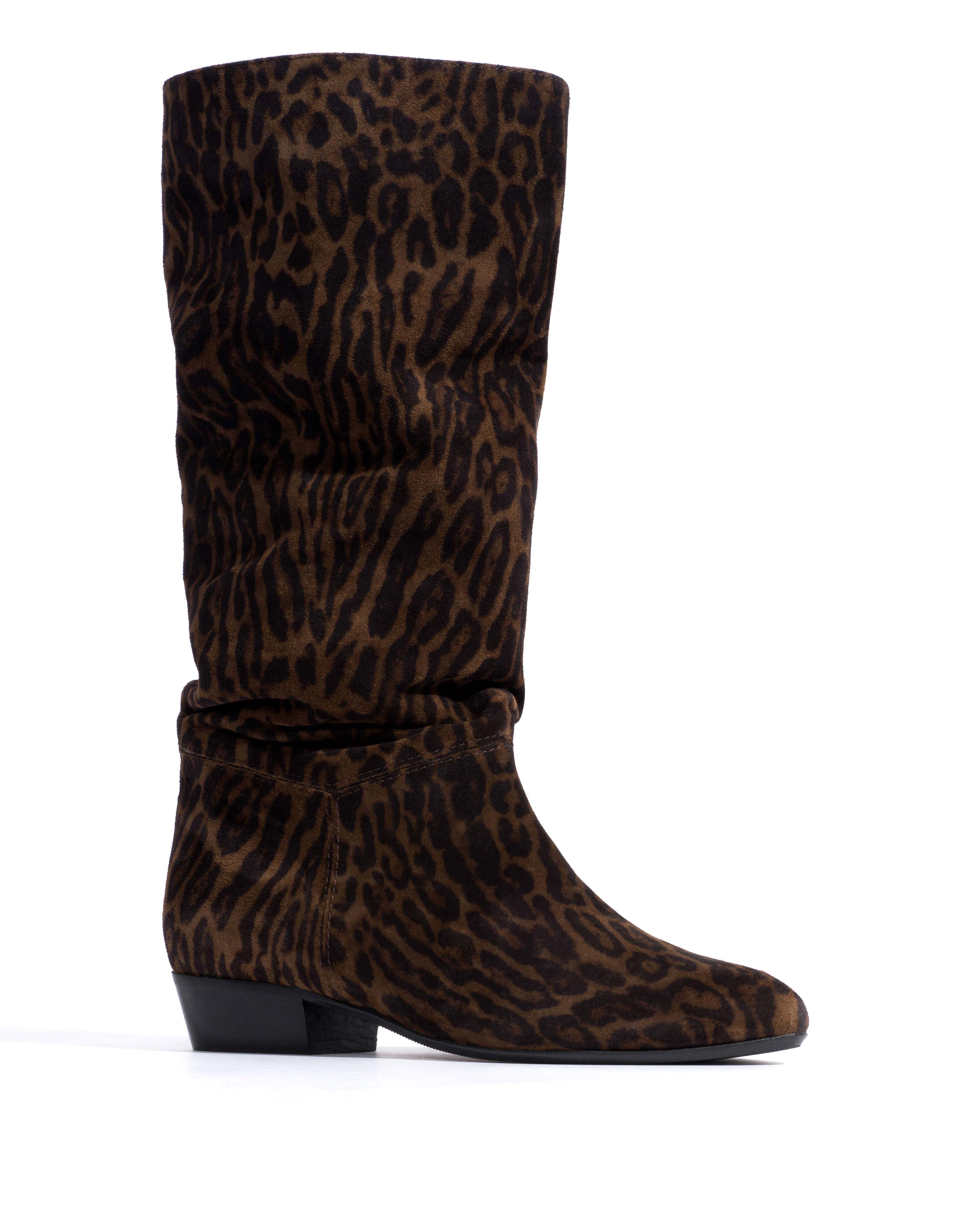 Jasmina 20 Calf suede print & sleek leather Jaguar & black