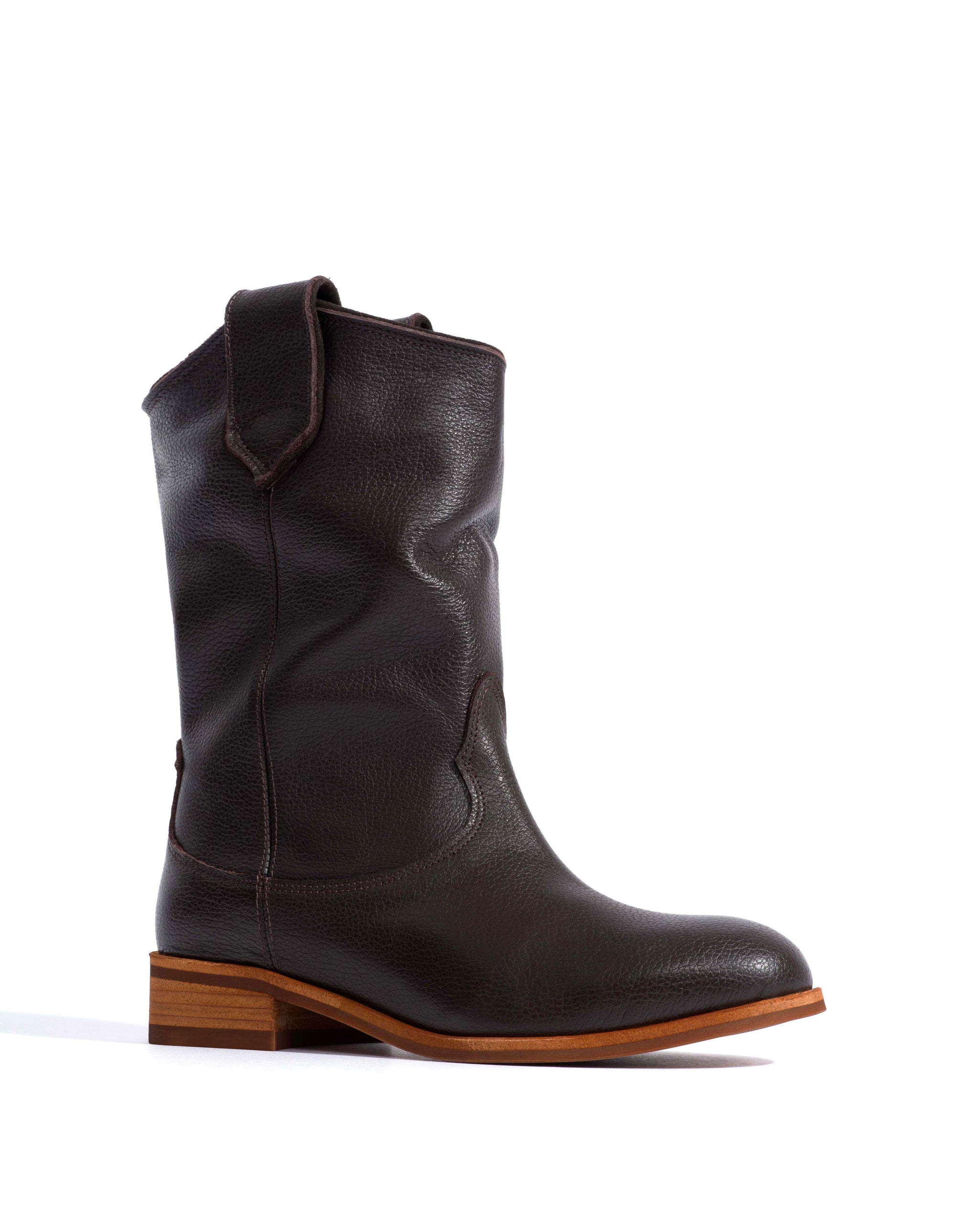 Claudia Natural grain soft calf Espresso brown