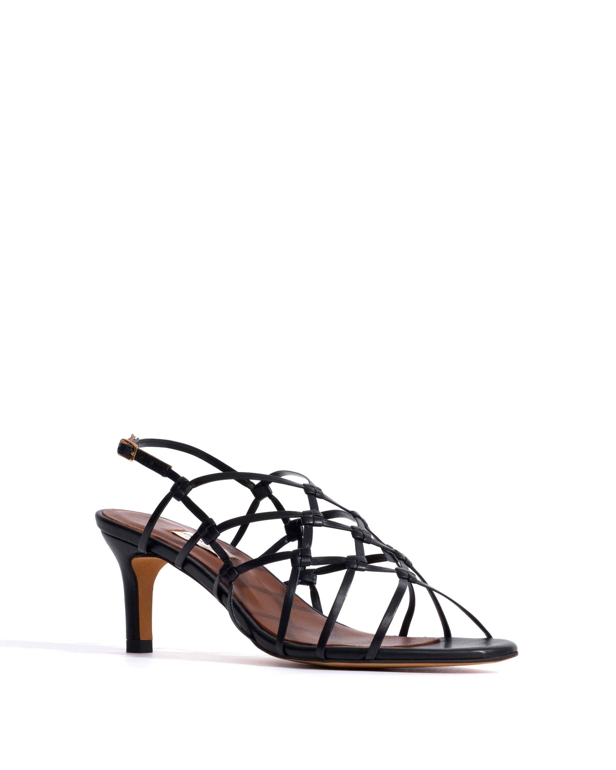 Conie 55 hand-braided Hand-braided leather Black - Anonymous Copenhagen Heels