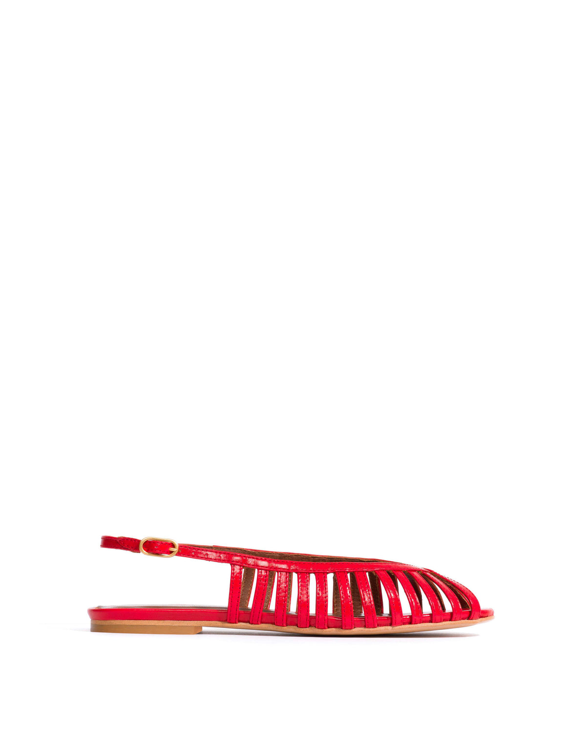 Carminho 10 Crinkled polished goat Scarlet