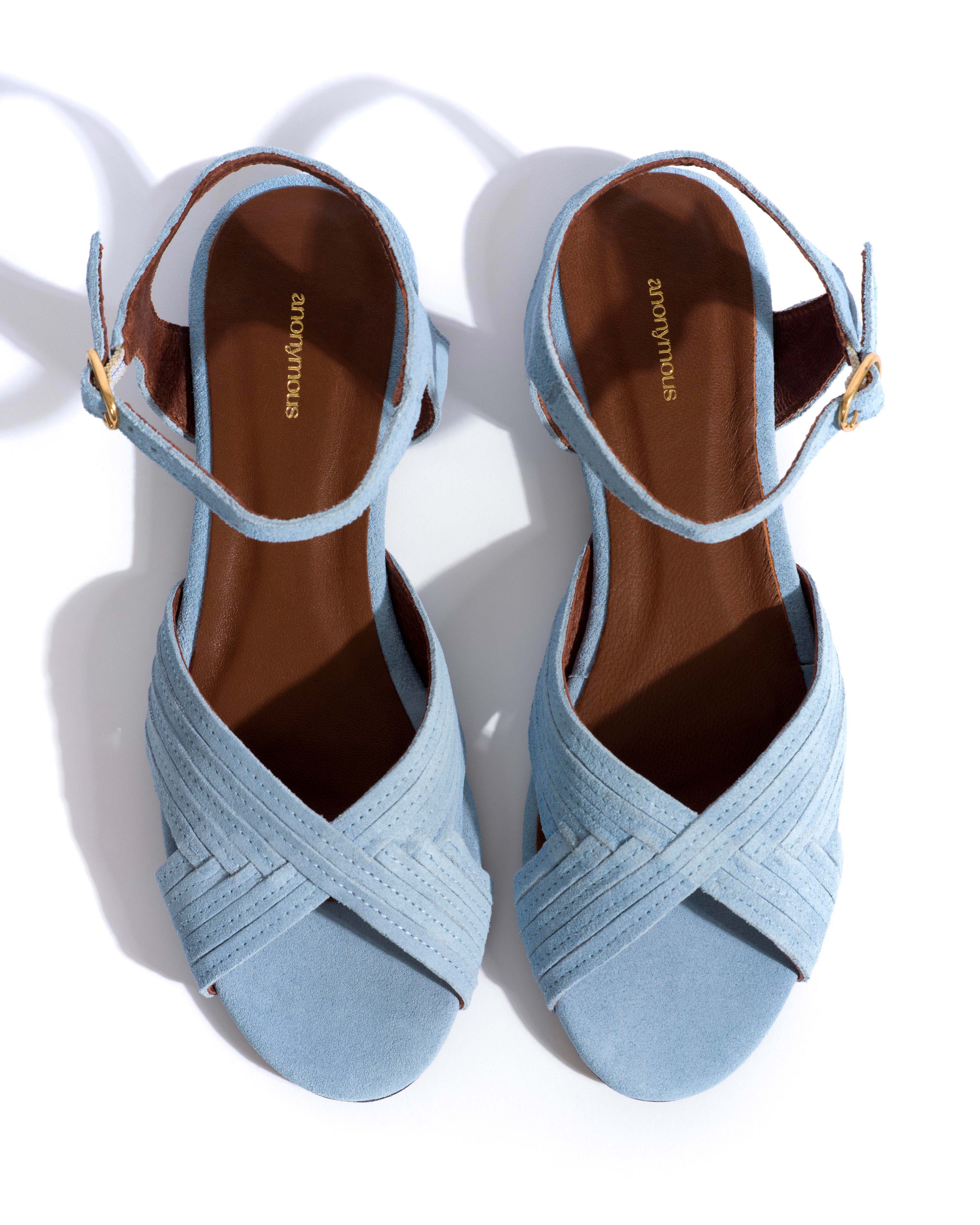 Niabi 10 Calf suede Porcelain blue