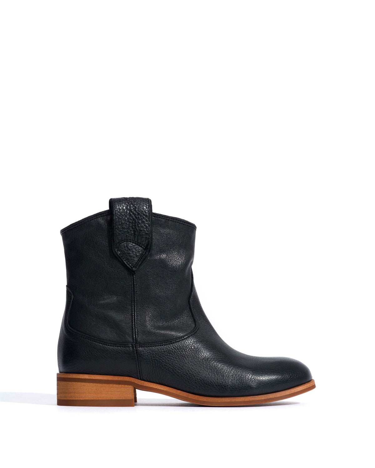 Monja Natural grain soft calf Black