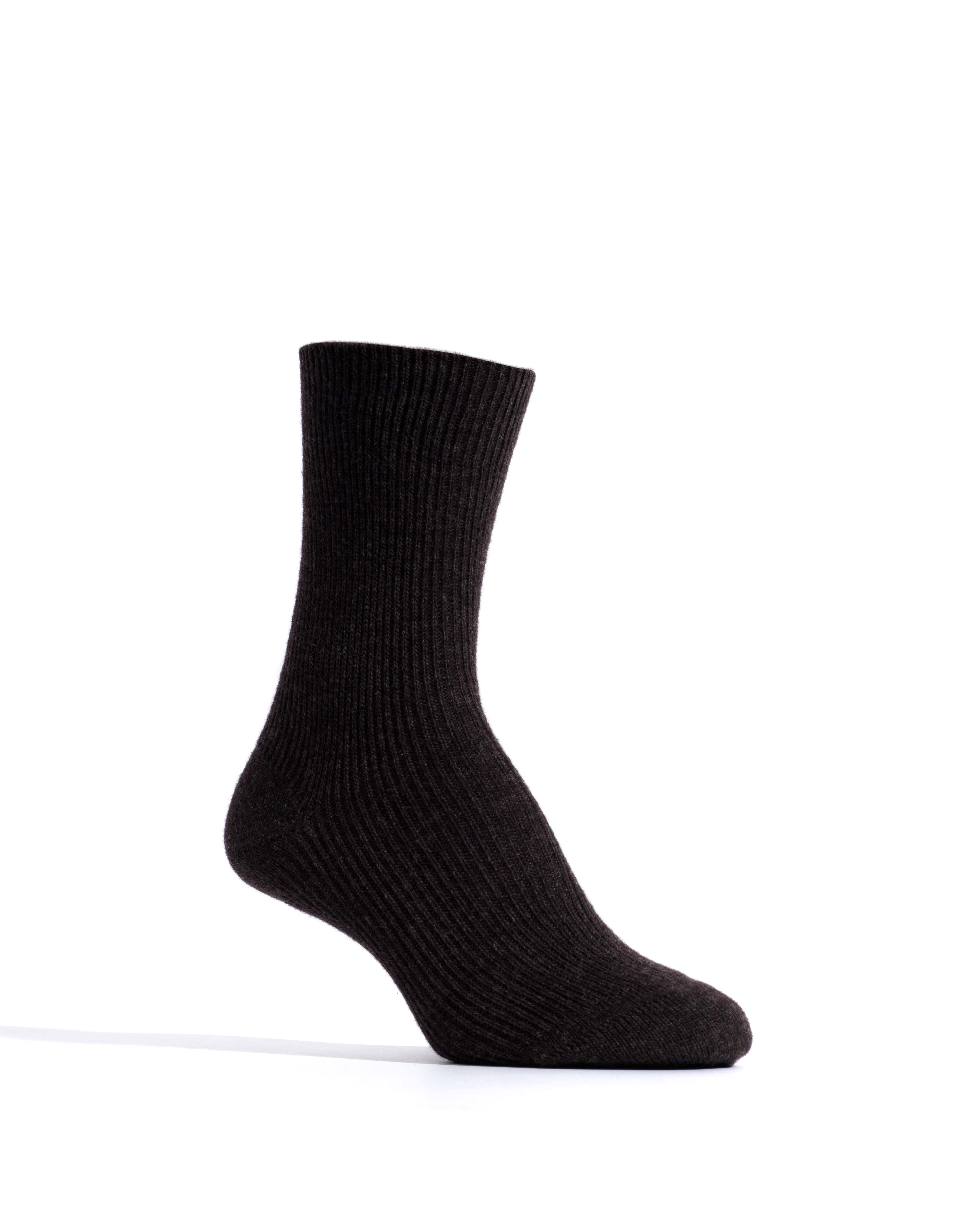 Lanai cashmere socks 70% wool 30% cashmere Espresso brown