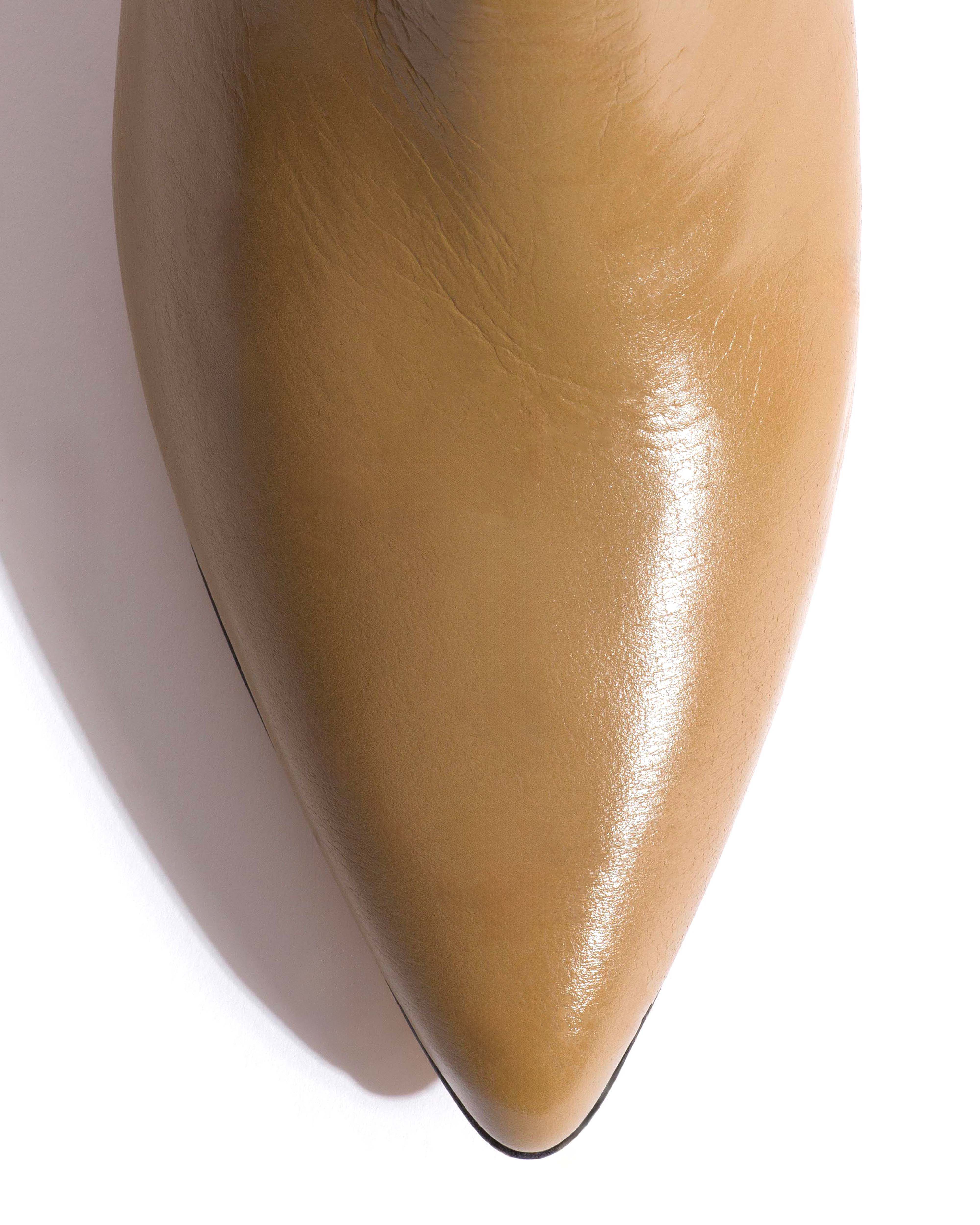 Cecilia 40 stiletto Crinkled soft calf Mushroom