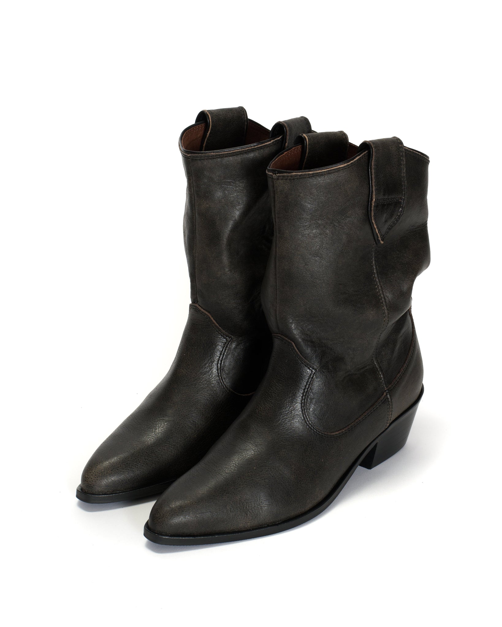 Saseline 35 Distressed vegetable tanned calf Off black - Anonymous Copenhagen