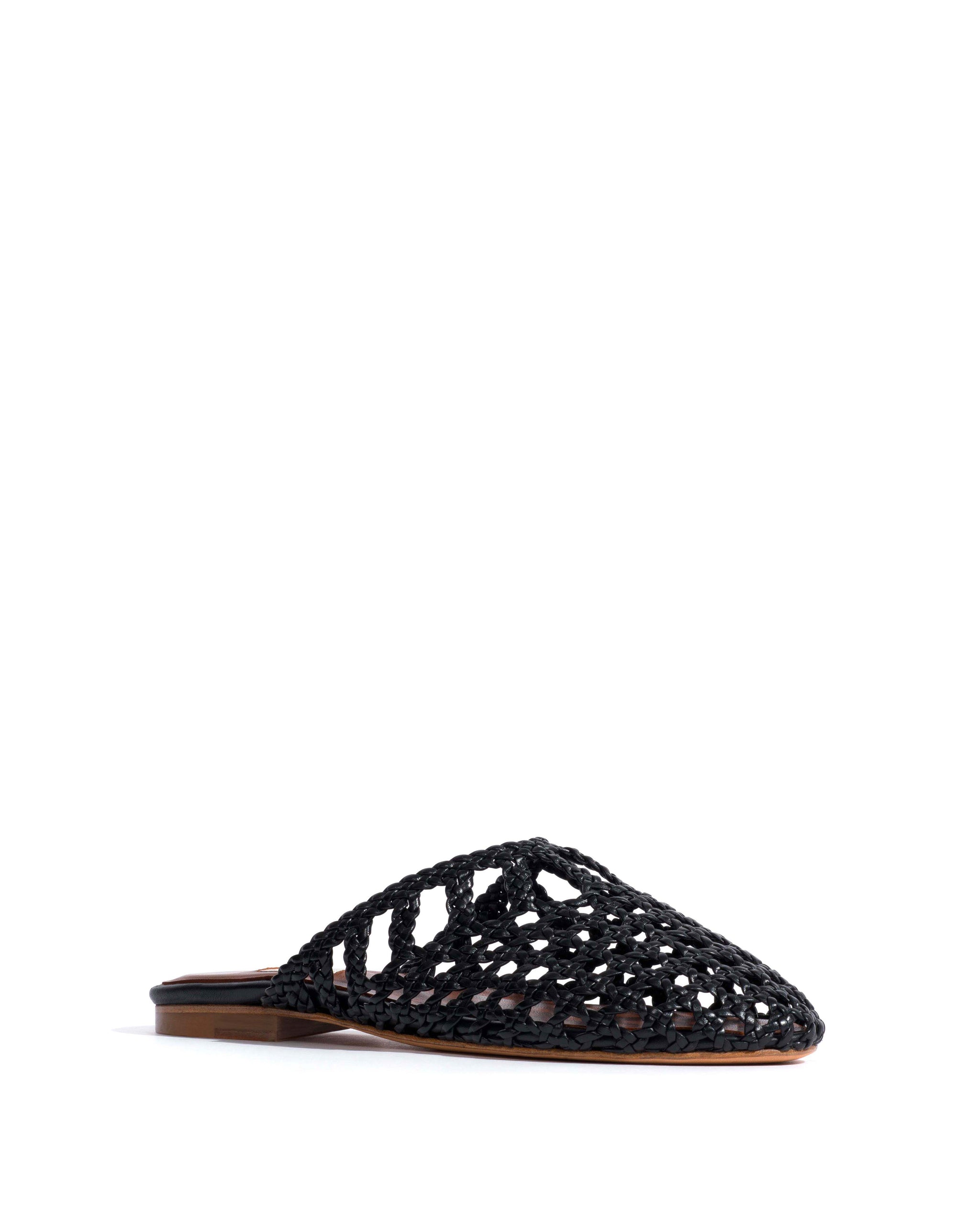 Sabrina 10 hand-braided leather Black -