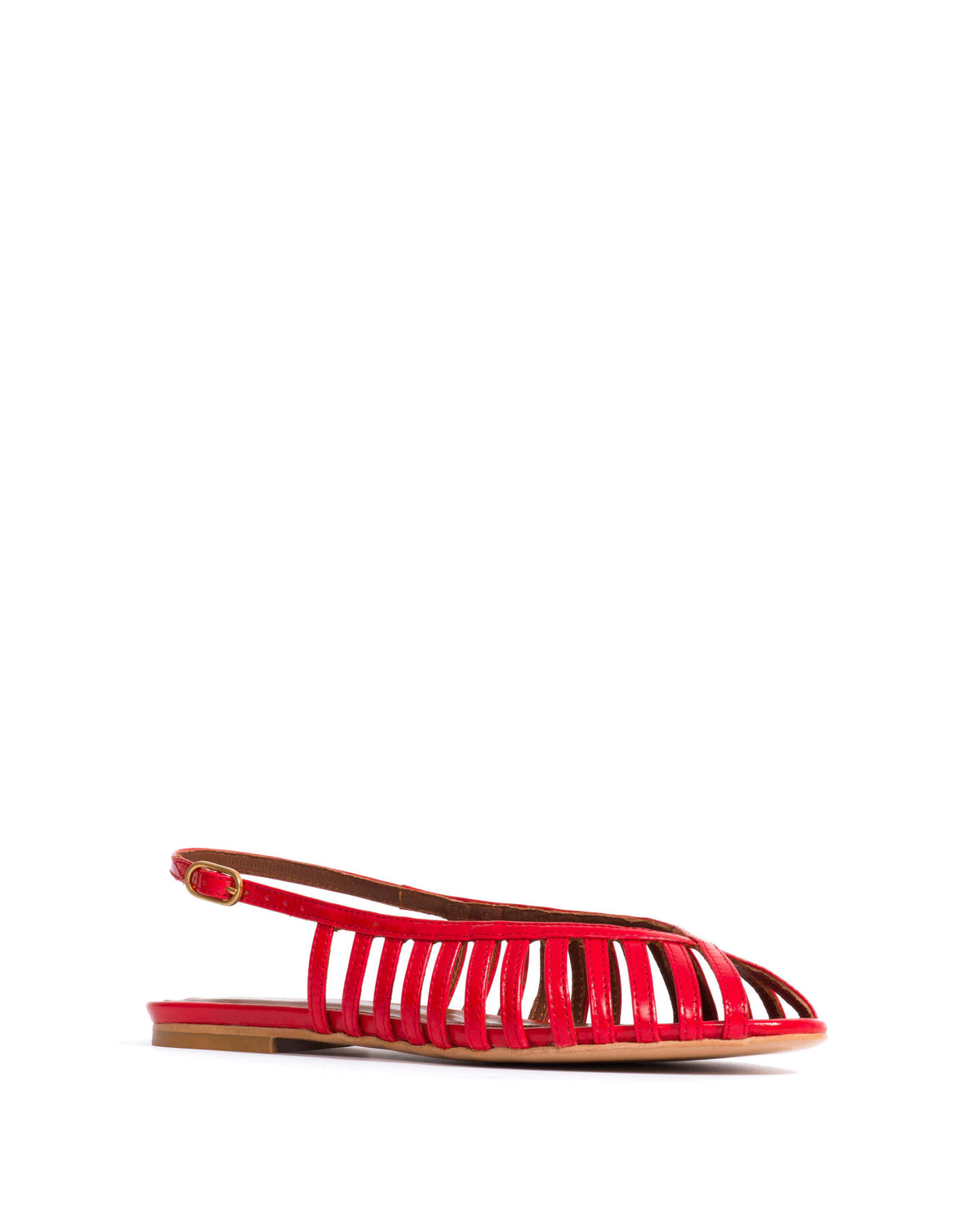 Carminho 10 Crinkled polished goat Scarlet