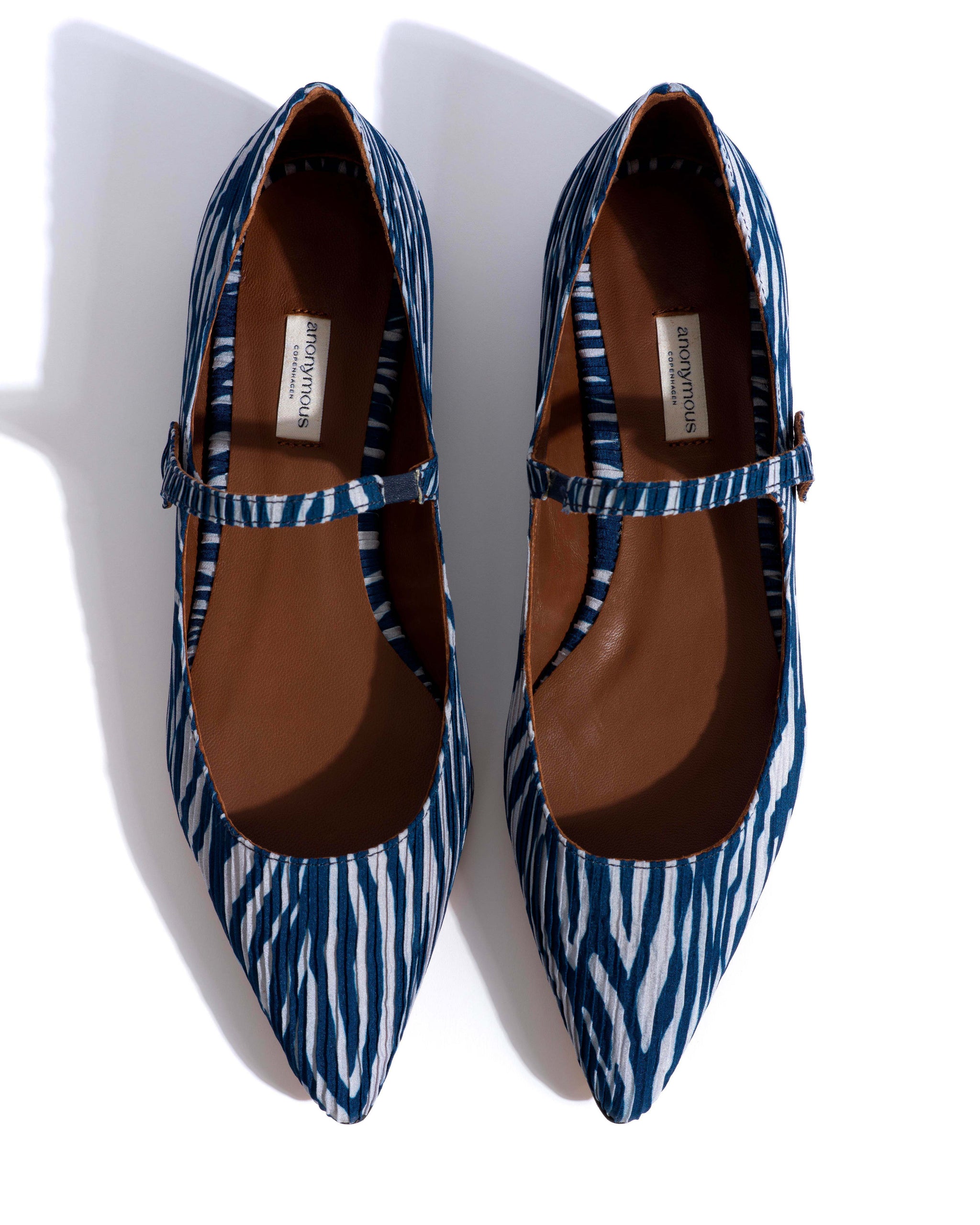 Fifi Pleated zebra Blue shades - Anonymous Copenhagen Shoes