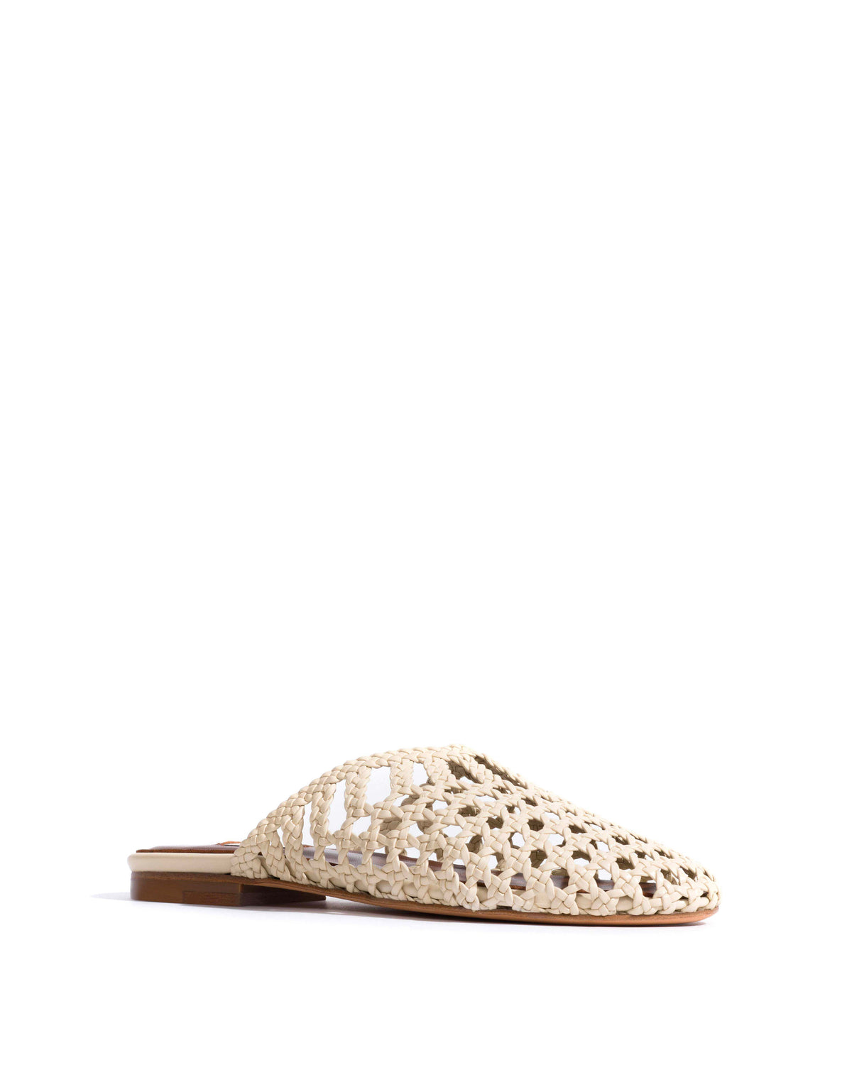 Sabrina 10 hand-braided leather White sand