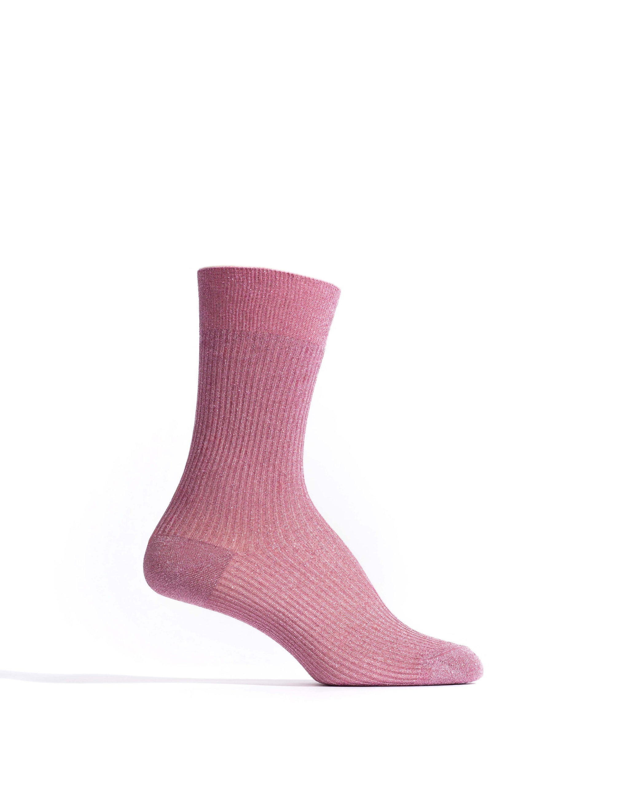 Noa glitter socks 52% nylon 48% polyester Burned rose
