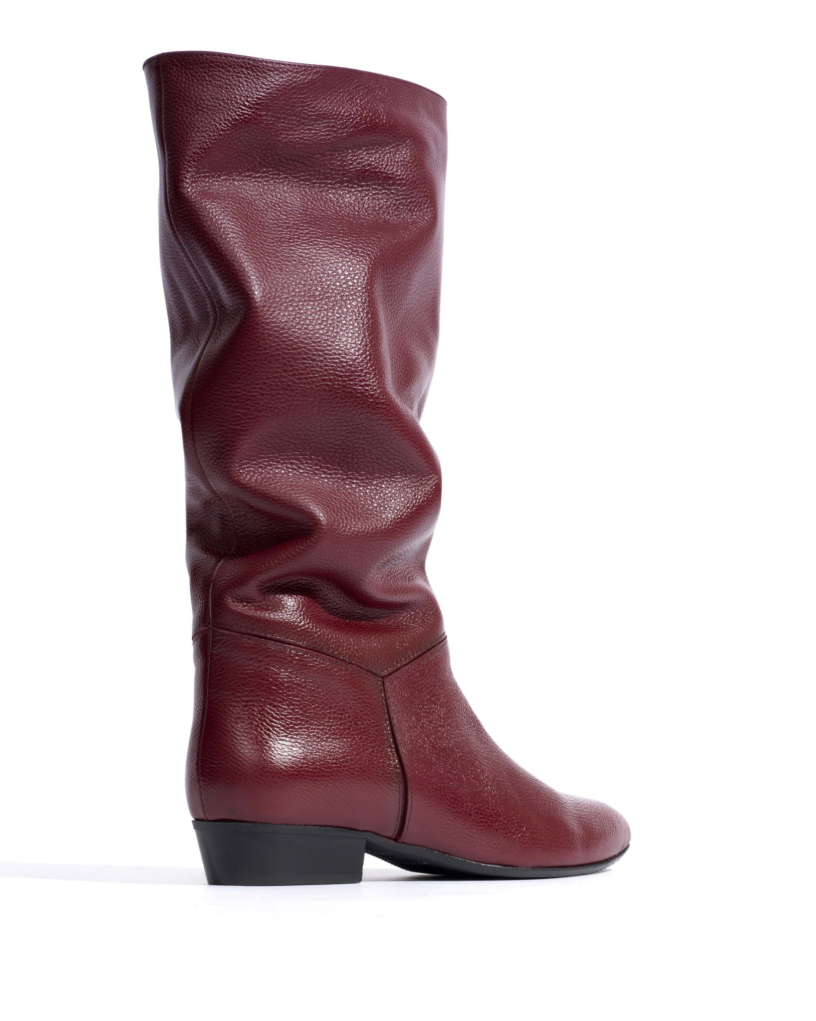 Jasmina 20 Pebbled soft calf & suede leather Pomegranate - Anonymous Copenhagen High shaft boots