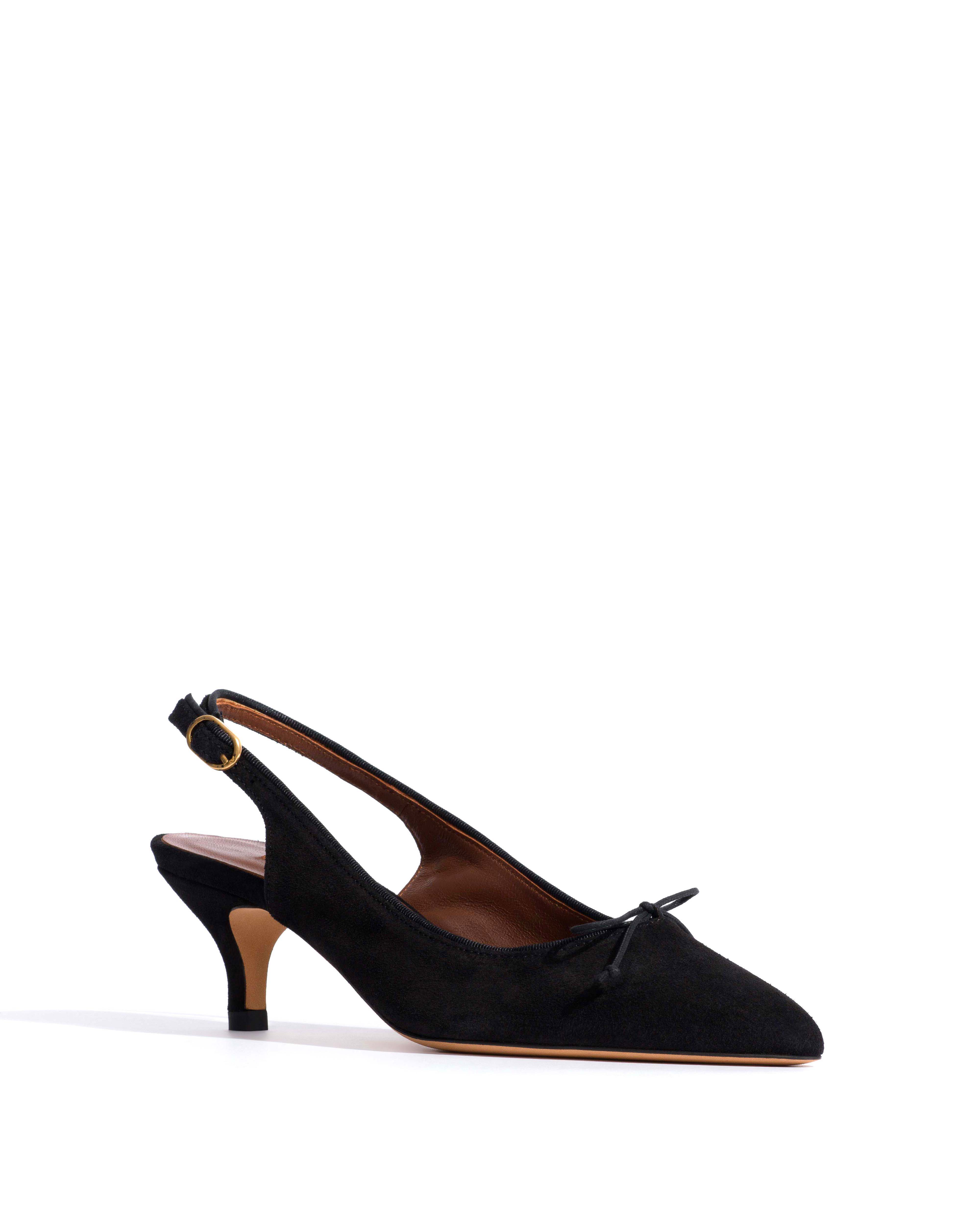 Kasy 50 kitten Calf suede Black