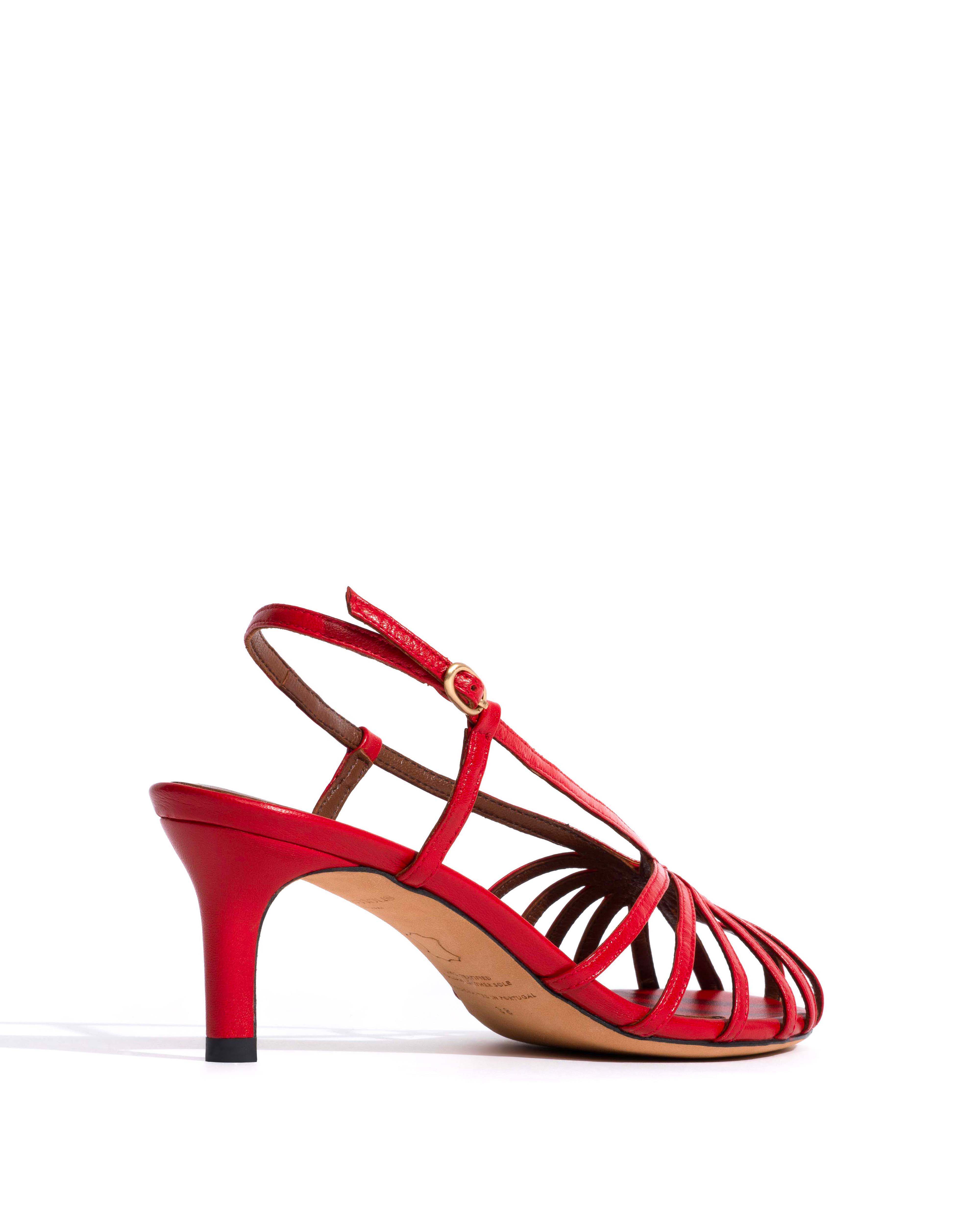 Candace 55 Shiny lamb Ruby red